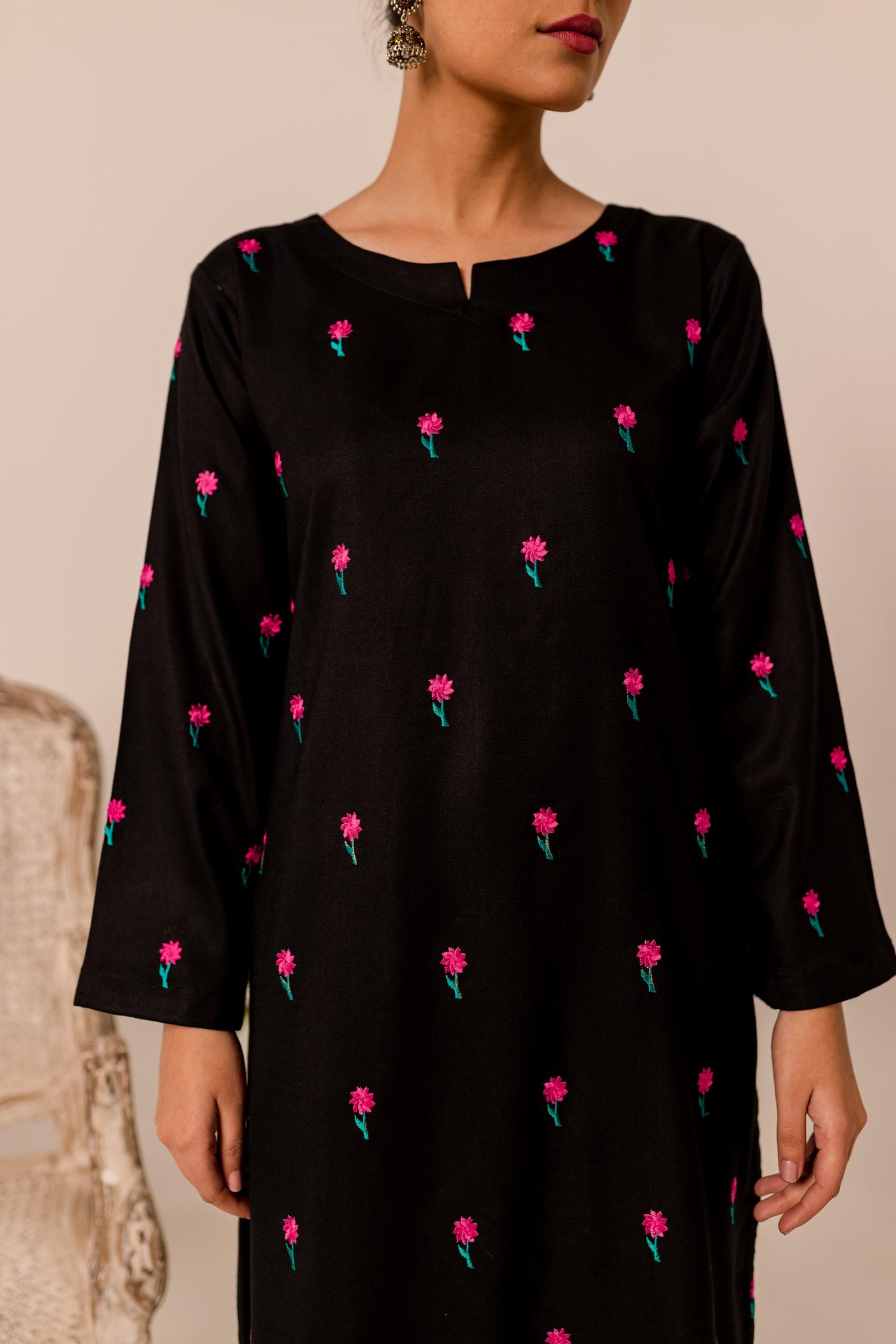 2PC Summer Embroidered Dress-BP14