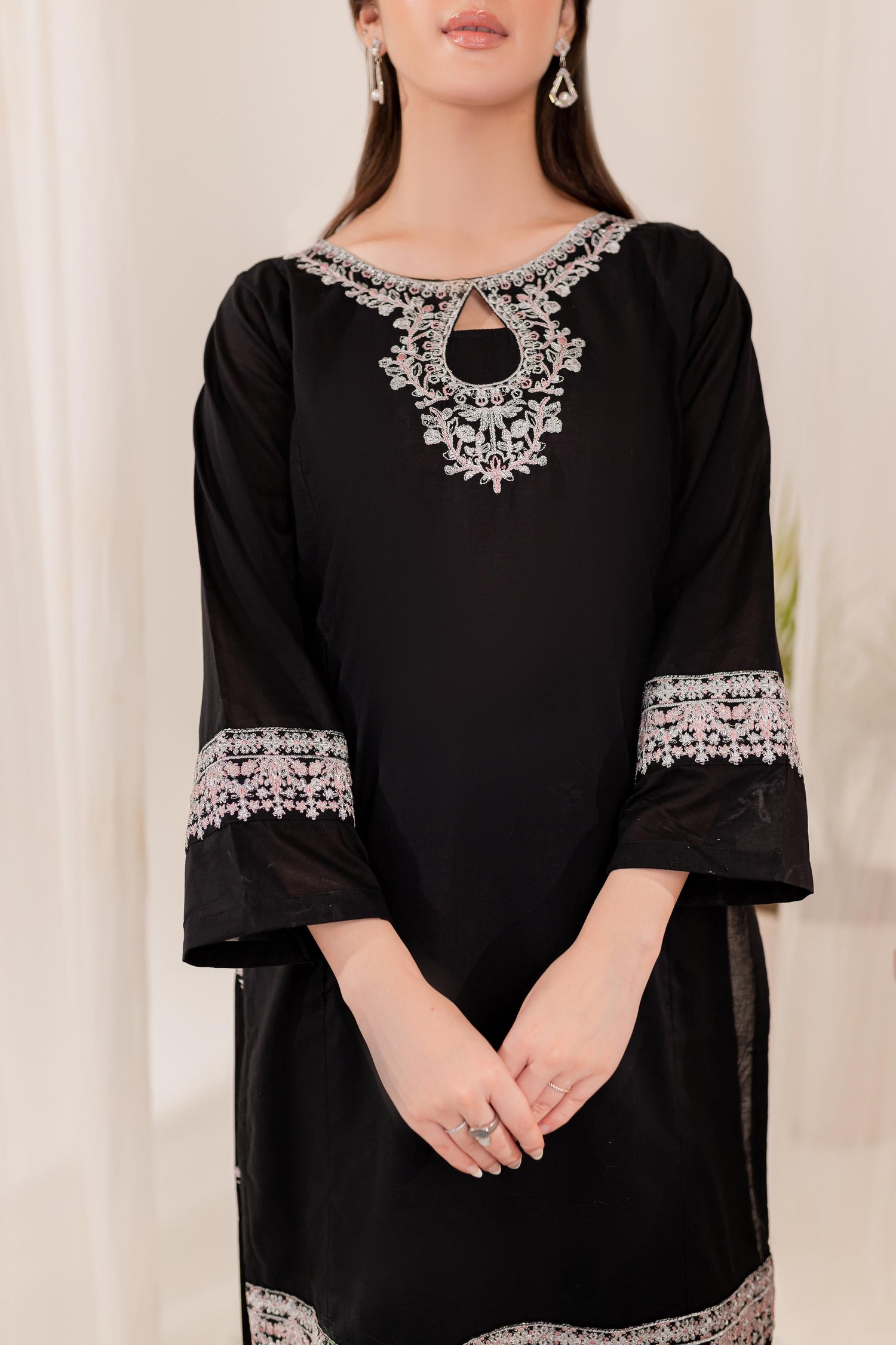 2PC Summer Embroidered Dress- EB07