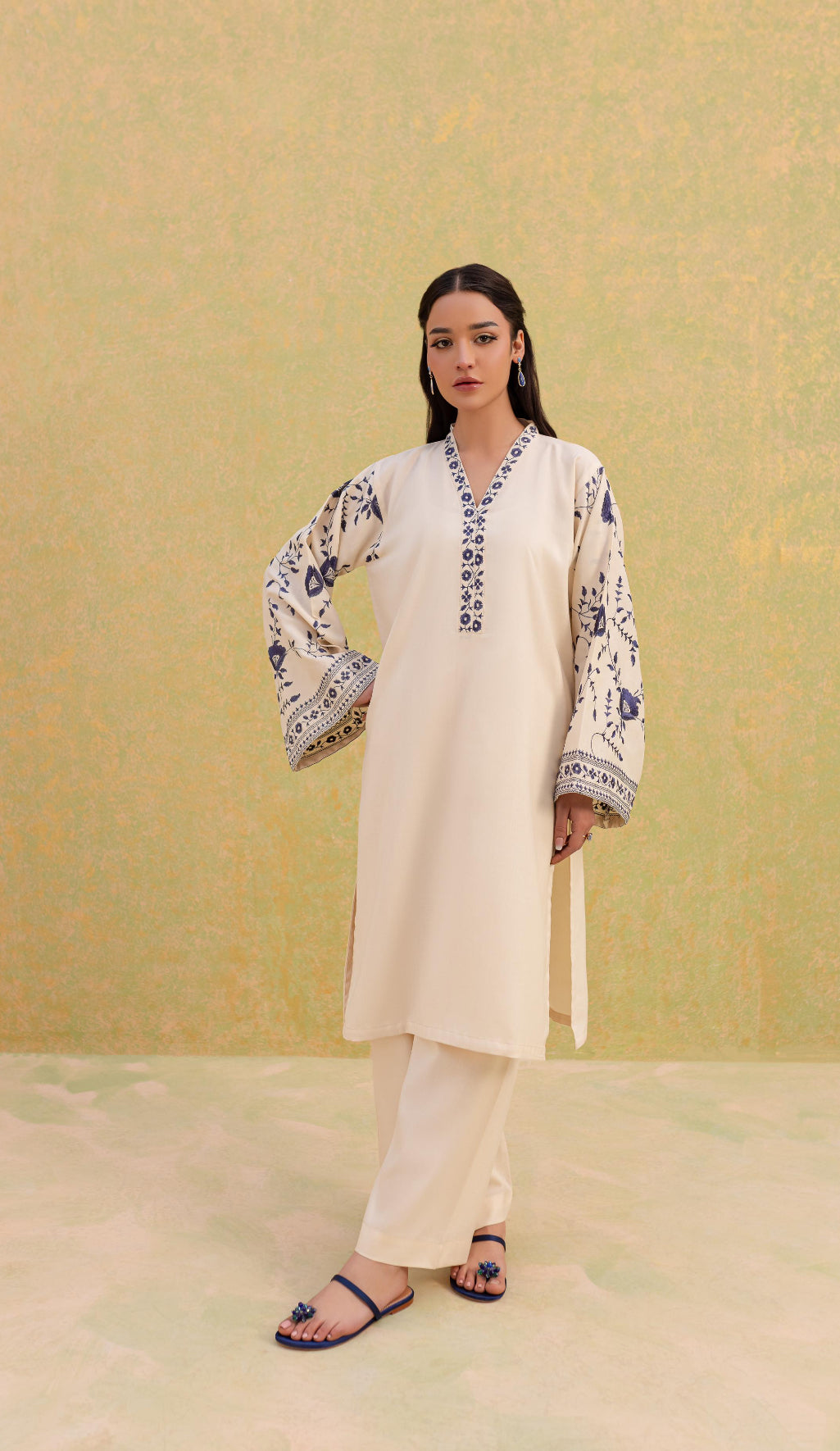 2PC Embroidered Dress-1063
