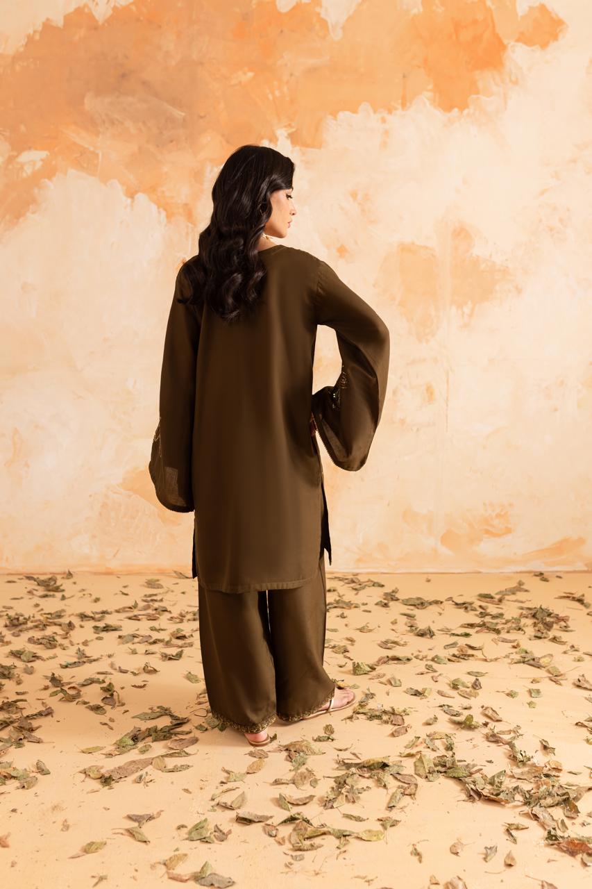 2PC Summer Luxury Embroidered Dress - 1093