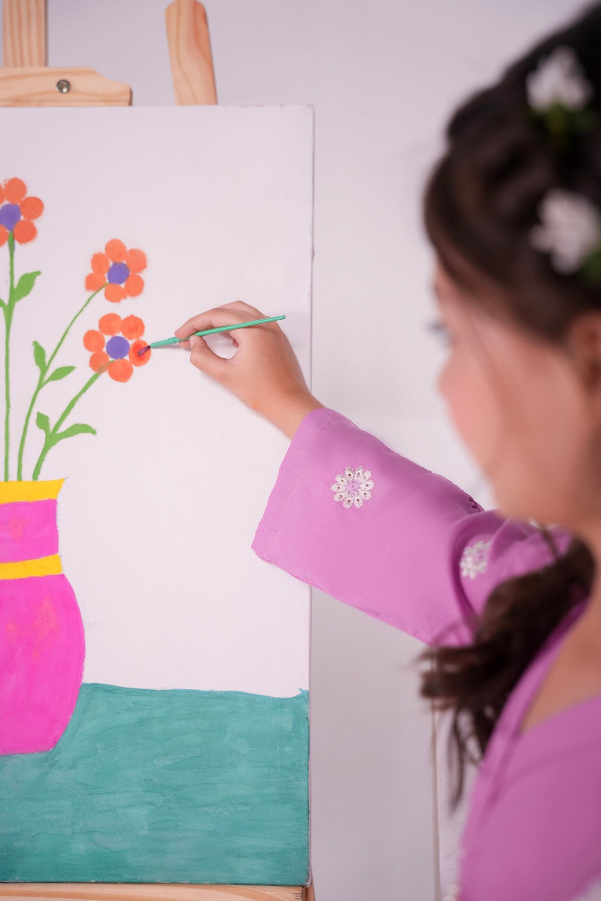 2PC Kids Embroidered Dress - EL3