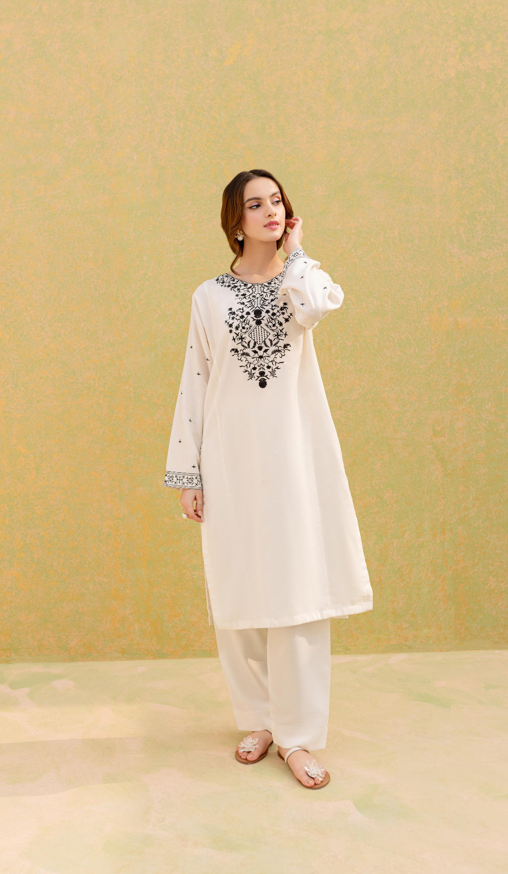 2PC Summer Embroidered Dress-1072