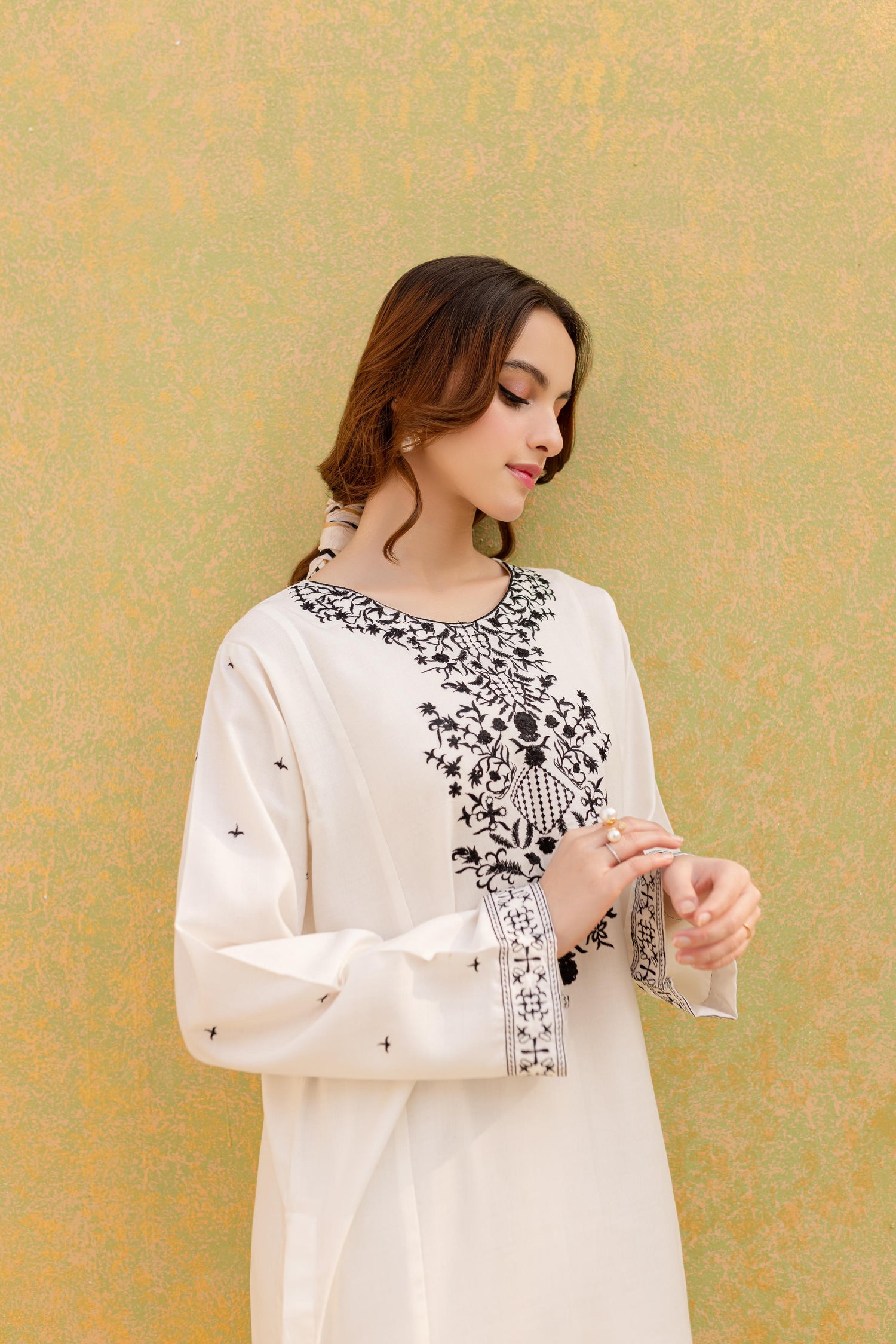 2PC Summer Embroidered Dress-1072