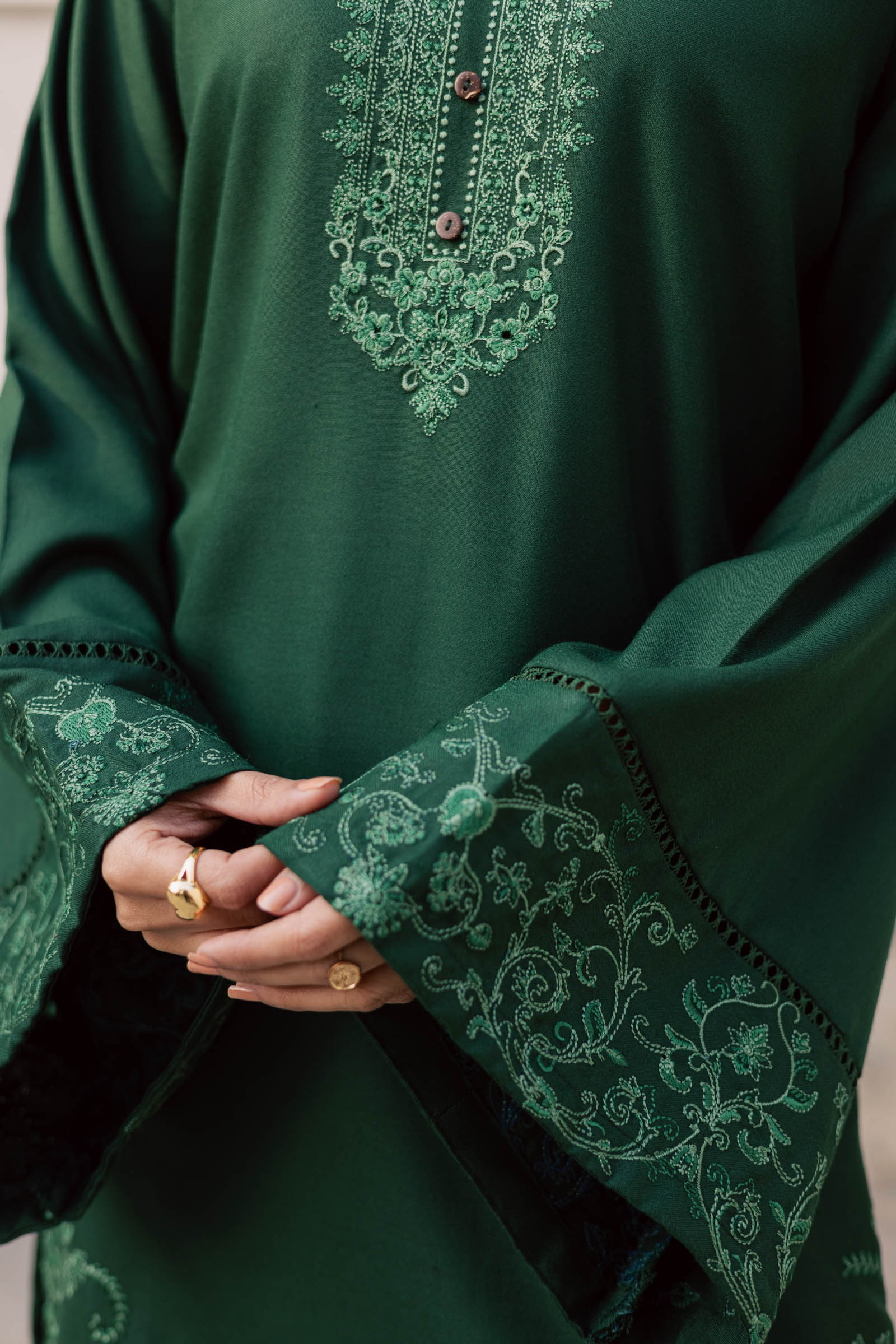 2PC Winter Embroidered Dress-1182