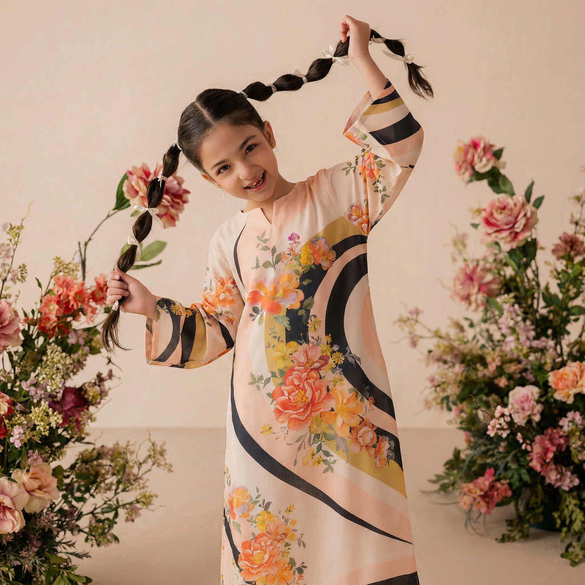 KF07-Kids Summer Kaftan