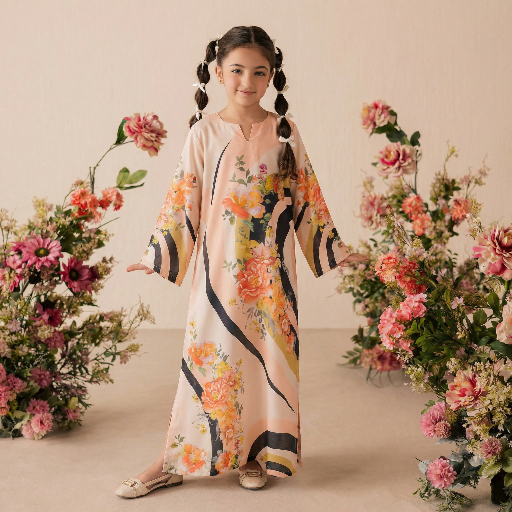 KF07-Kids Summer Kaftan
