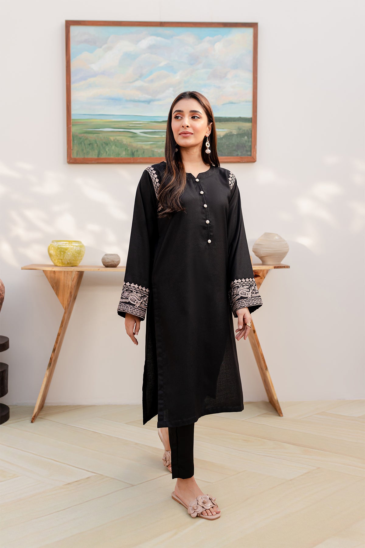 2PC Summer Embroidered Dress - BB06