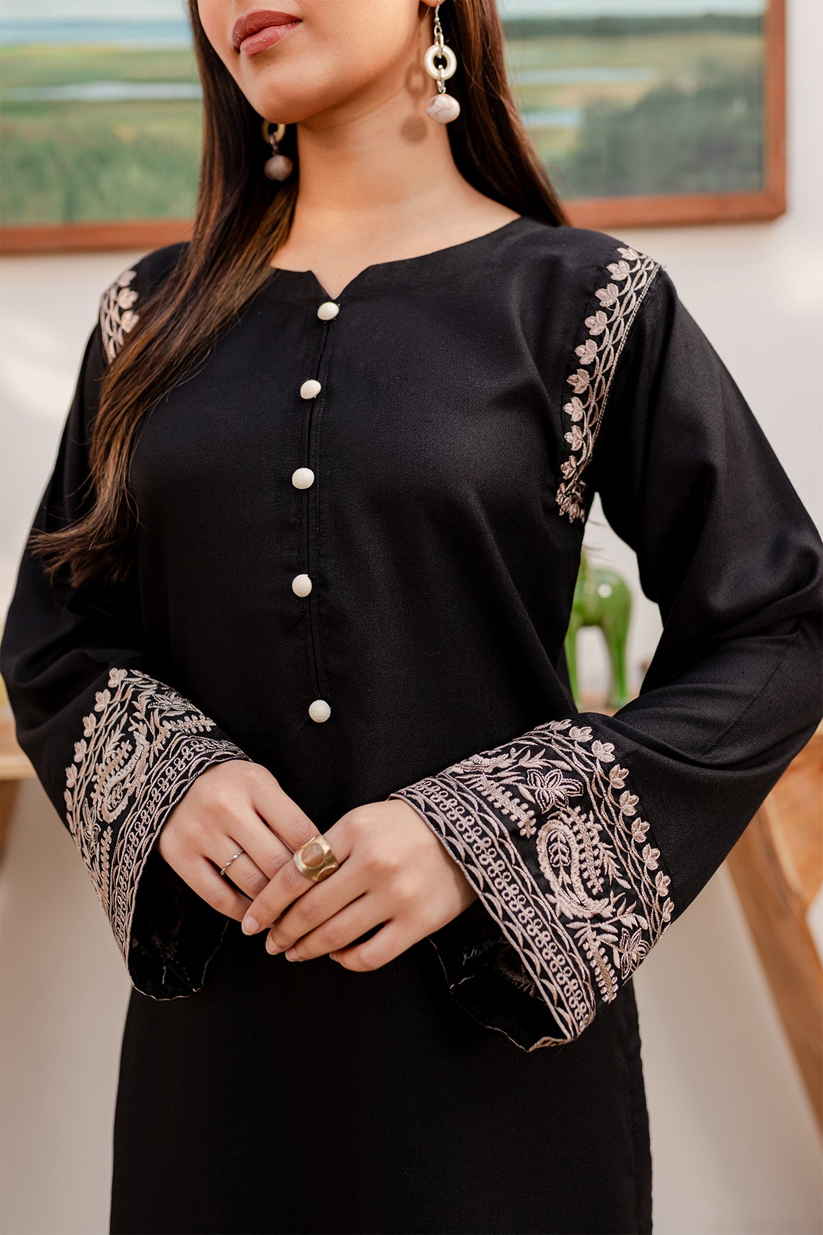 2PC Summer Embroidered Dress - BB06