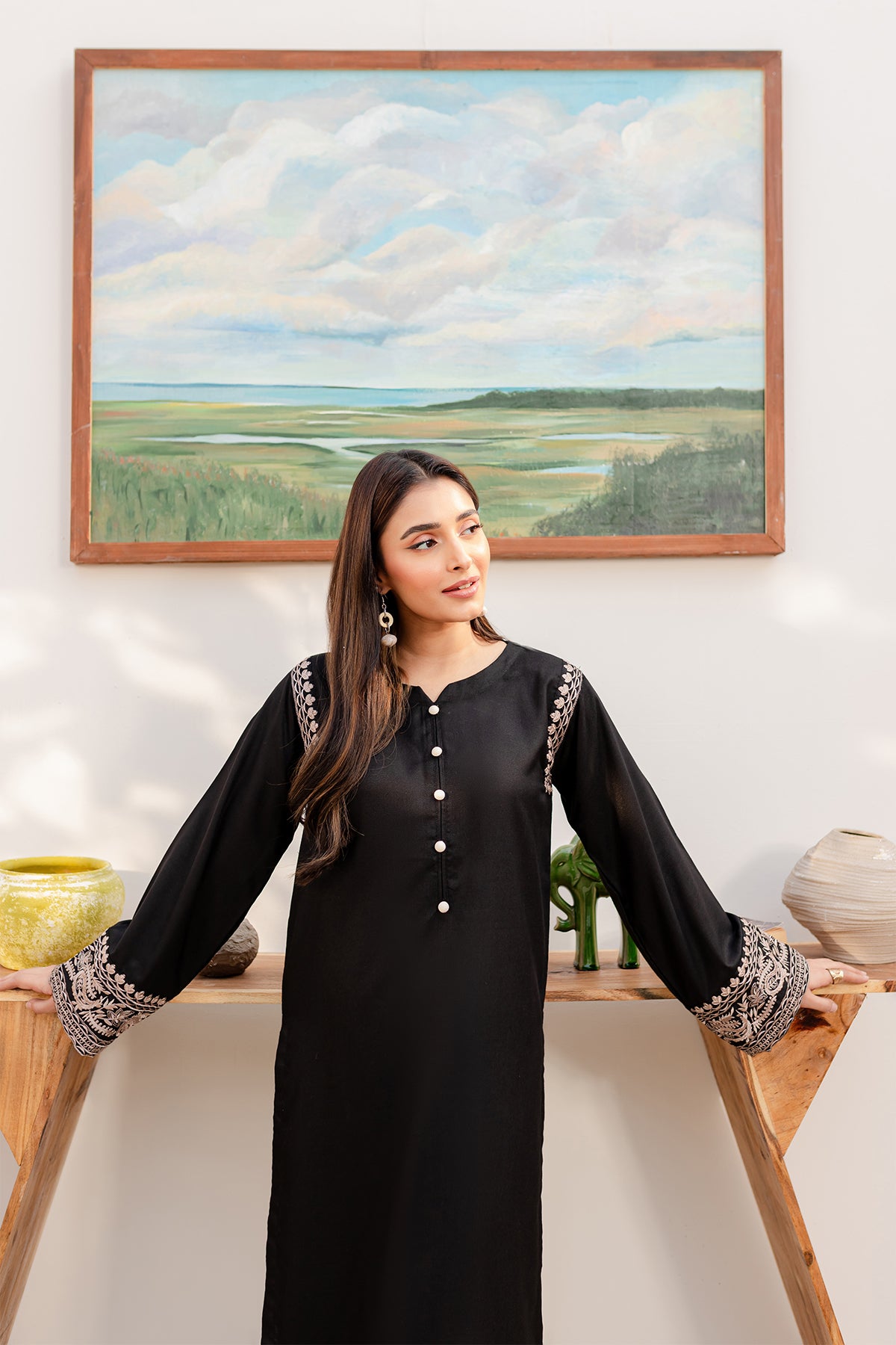 2PC Summer Embroidered Dress - BB06
