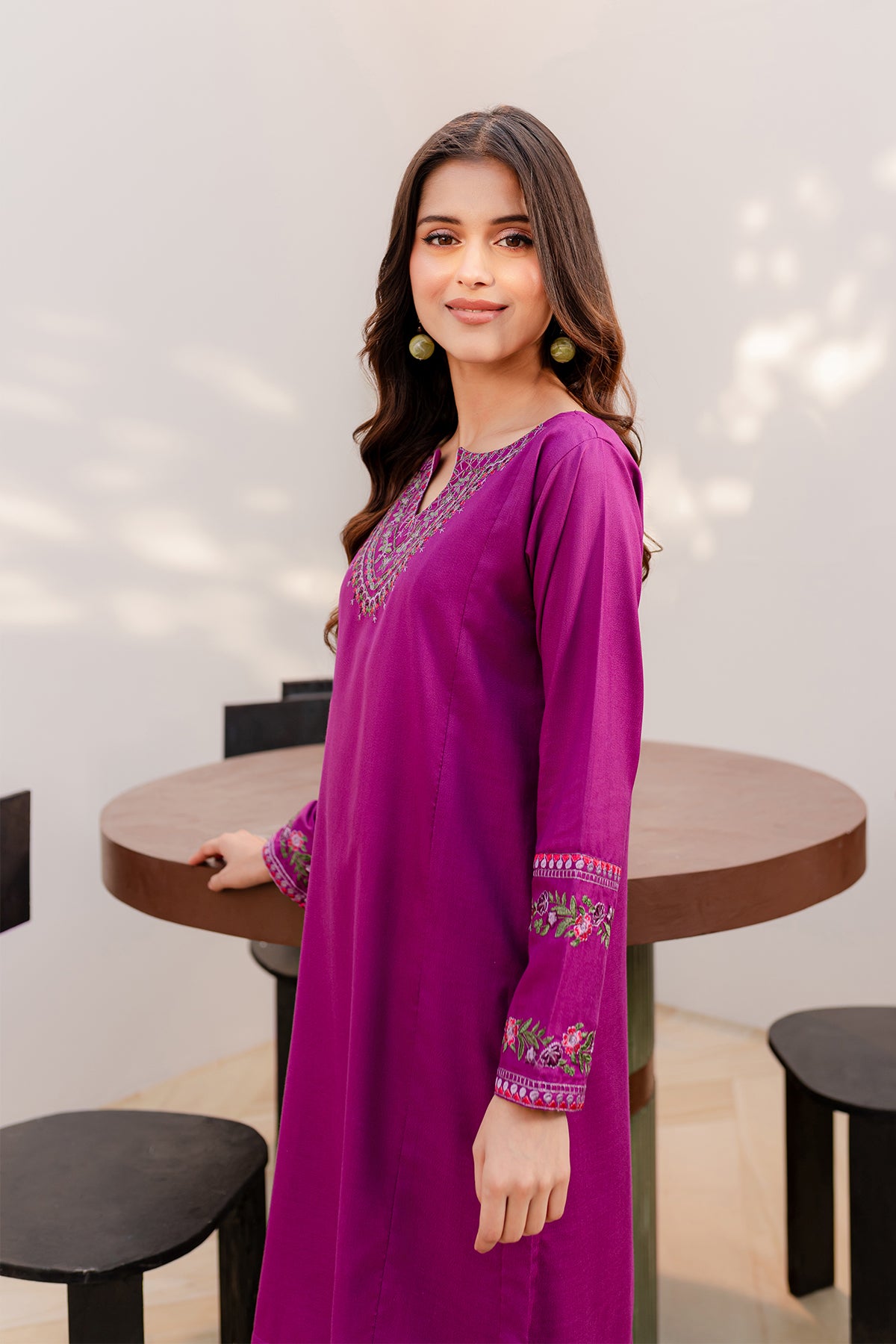 2PC Embroidered Dress - PG07