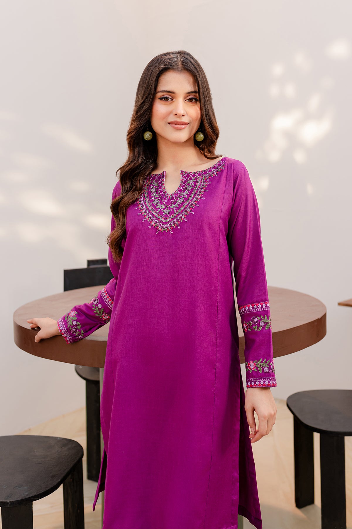 2PC Embroidered Dress - PG07