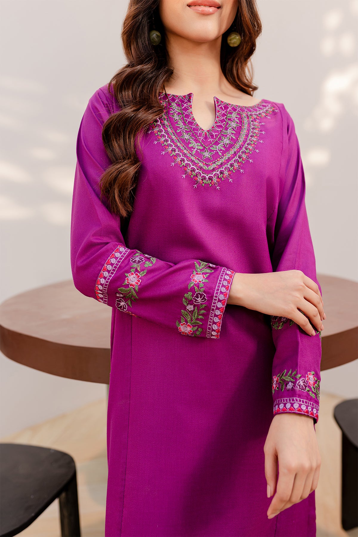 2PC Embroidered Dress - PG07