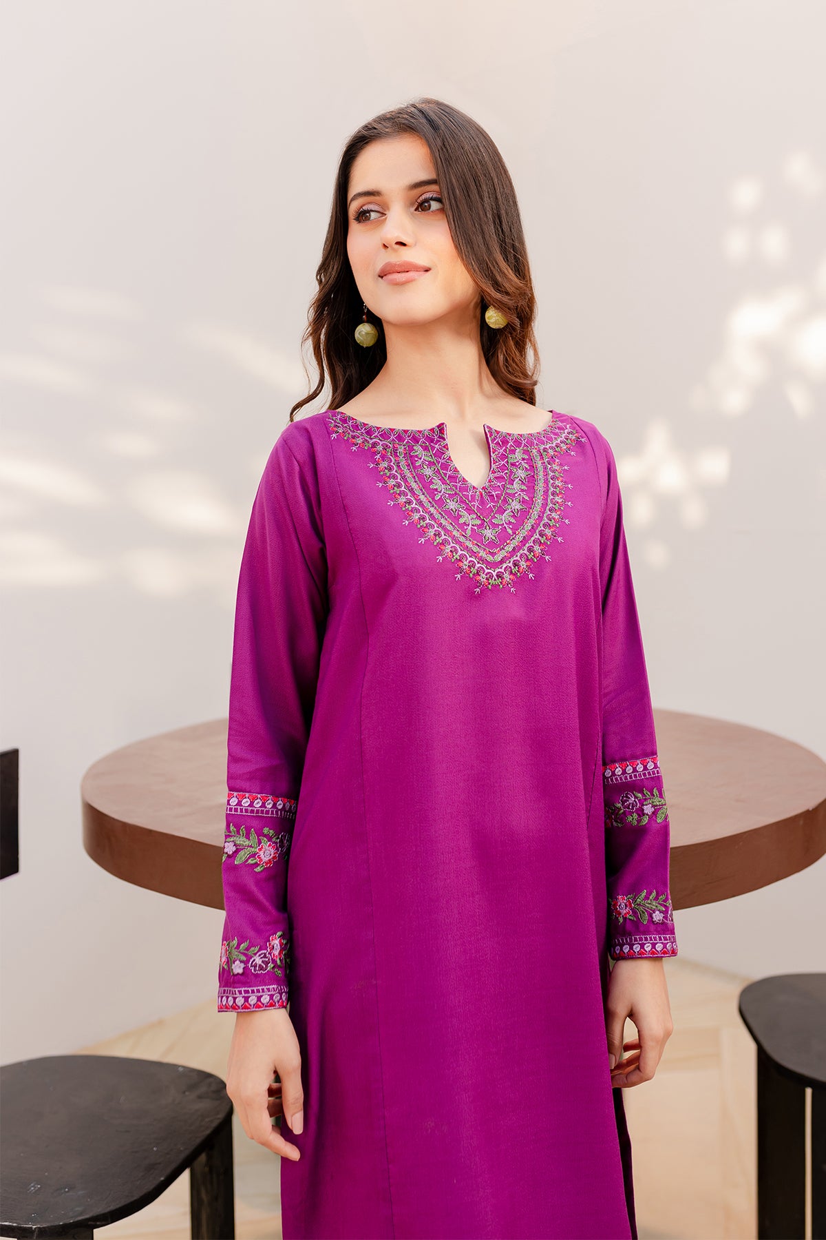2PC Embroidered Dress - PG07