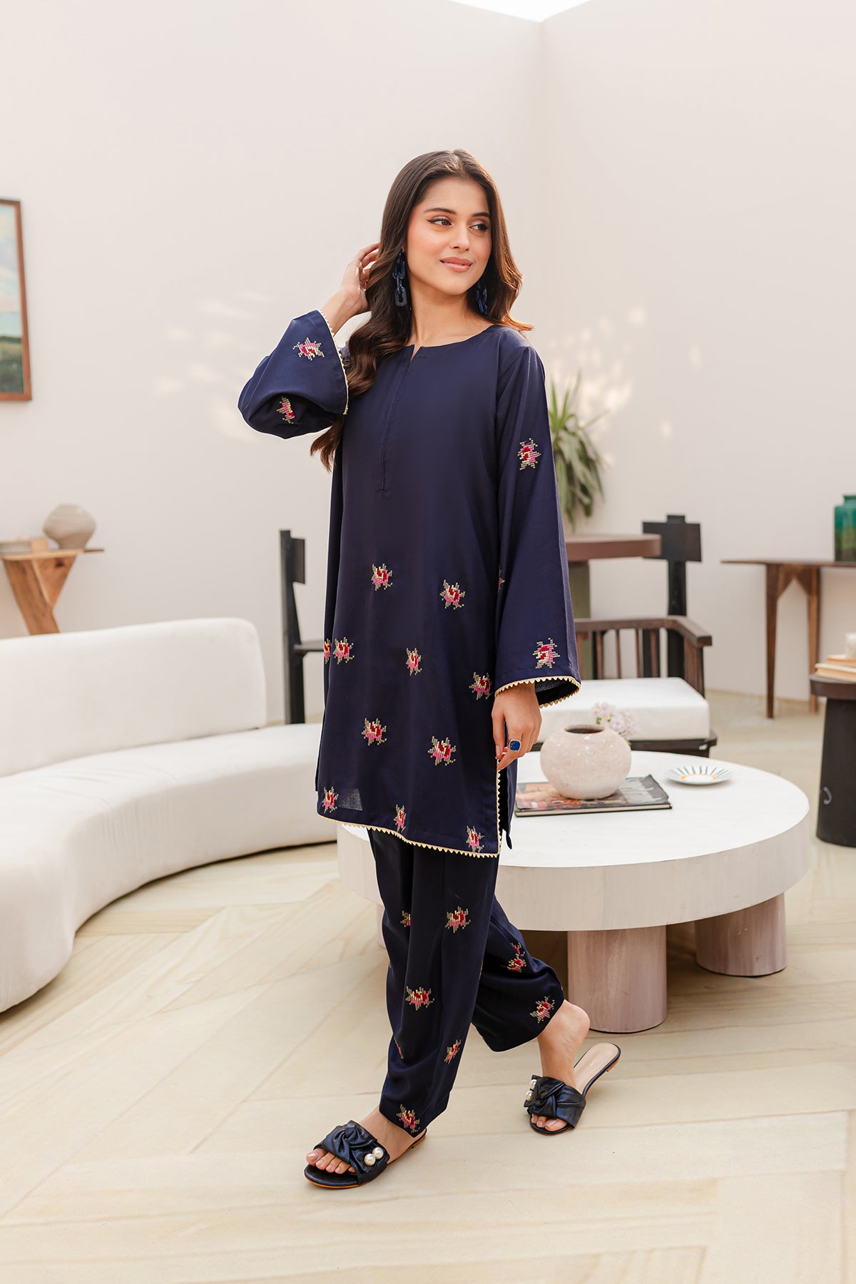 2PC Embroidered Dress - BC24