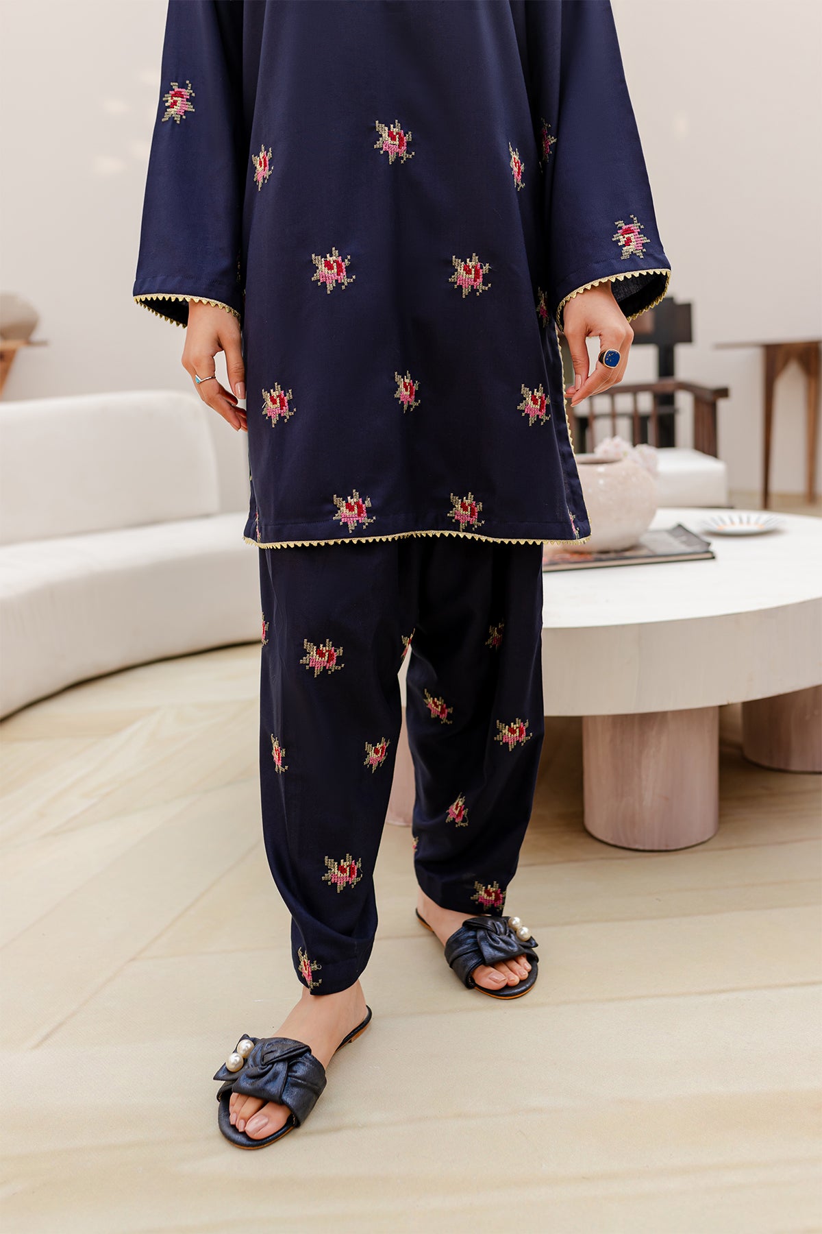2PC Embroidered Dress - BC24