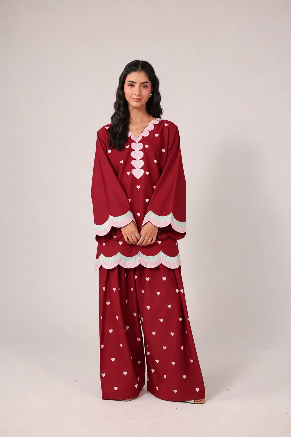 2PC Embroidered Pret- 1366