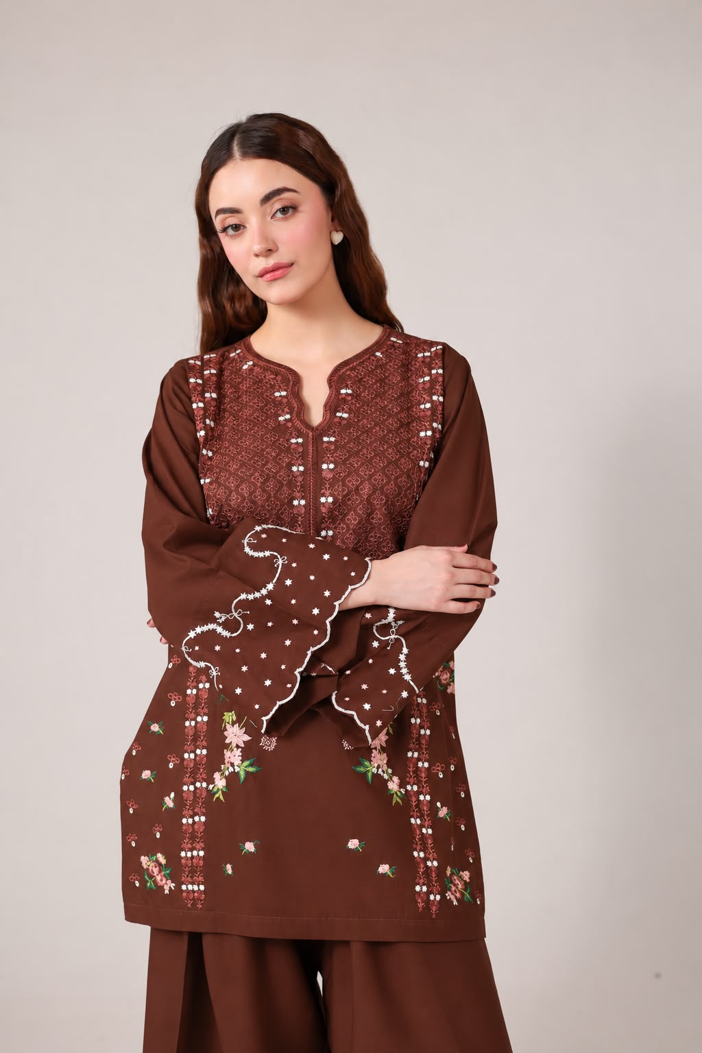 2PC Embroidered Pret - 1383
