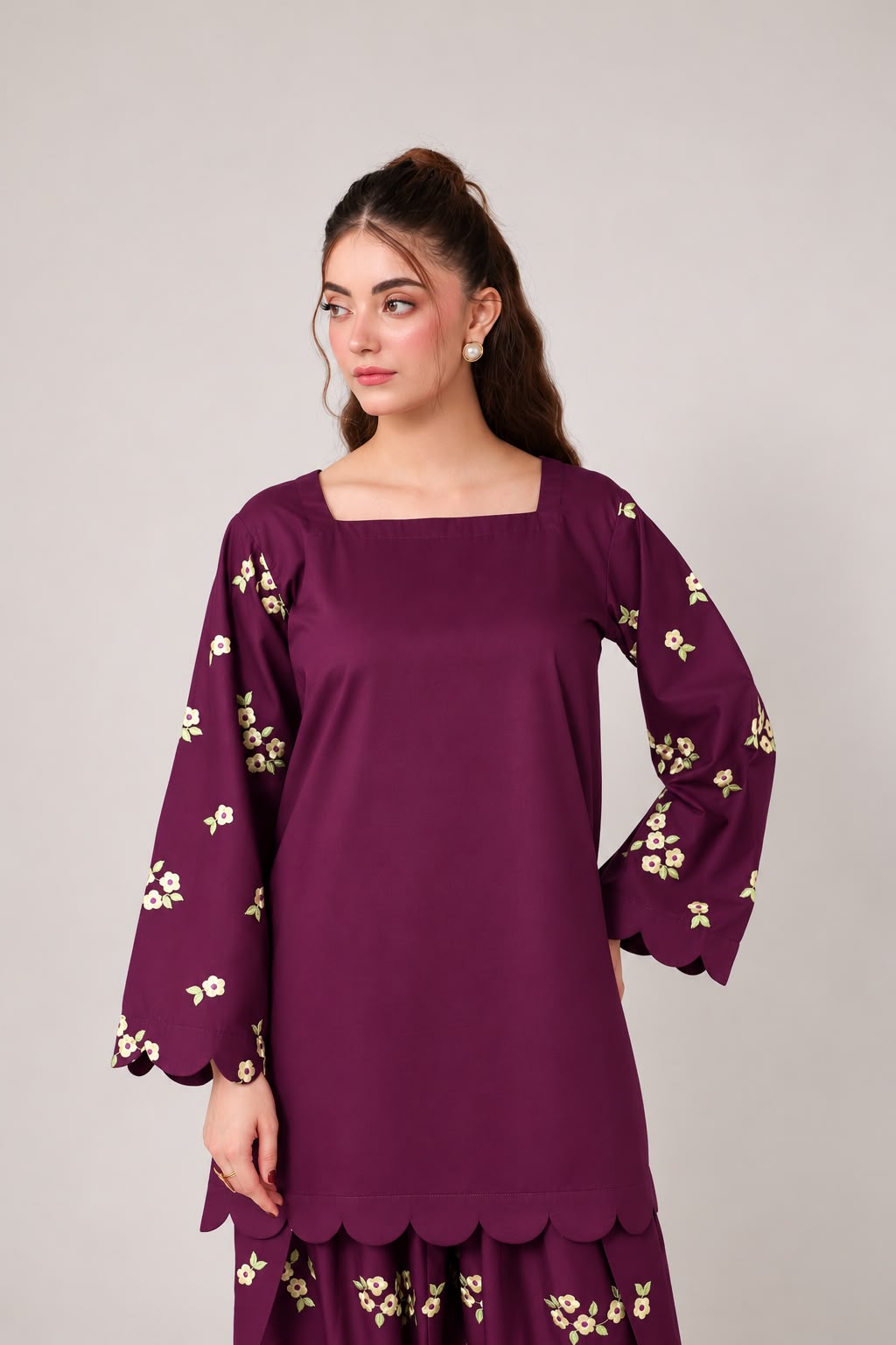 2PC Embroidered Pret - 1301