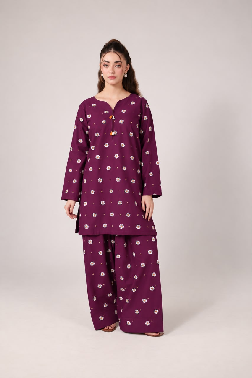 2PC Embroidered Pret - 1291