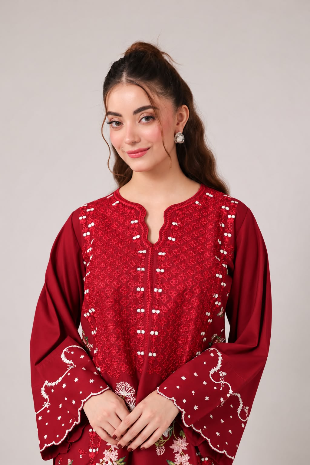 2PC Embroidered Pret - 1362