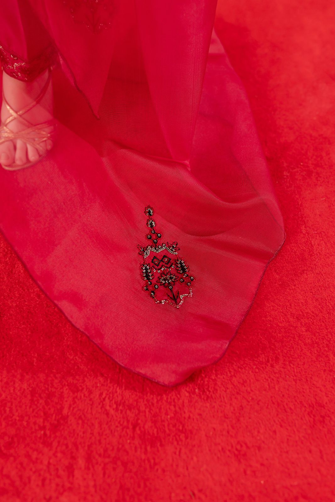 Raw Silk Embroidered Dress - R5
