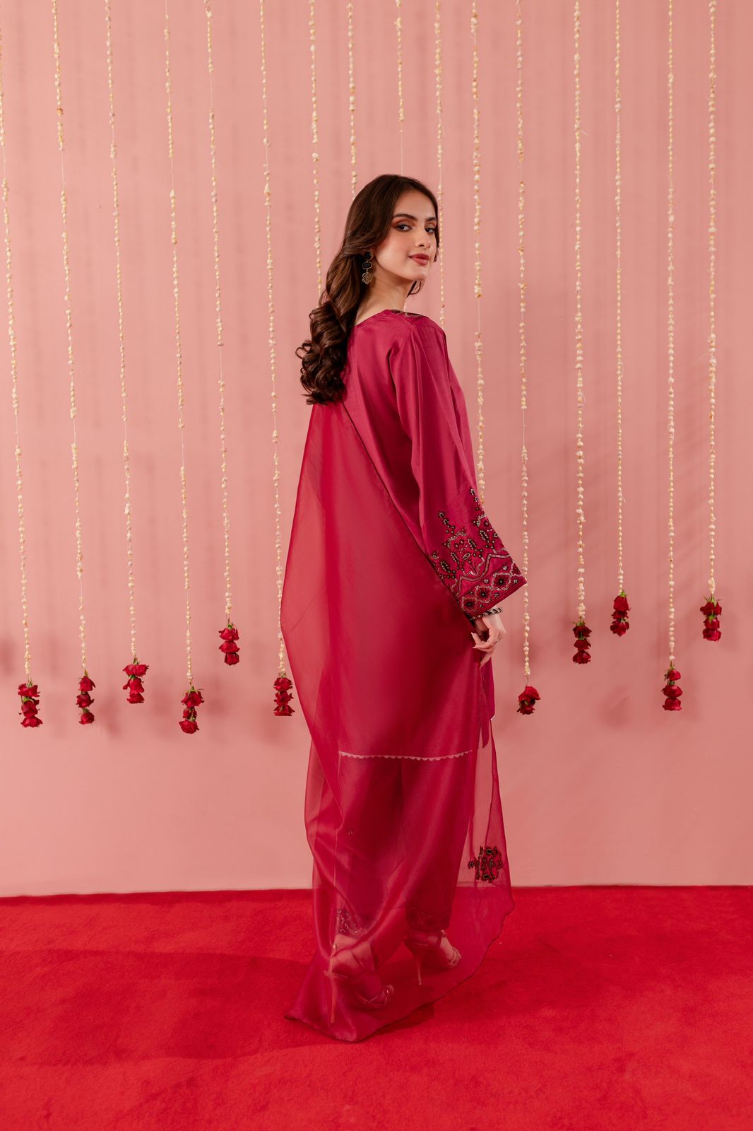 Raw Silk Embroidered Dress - R5