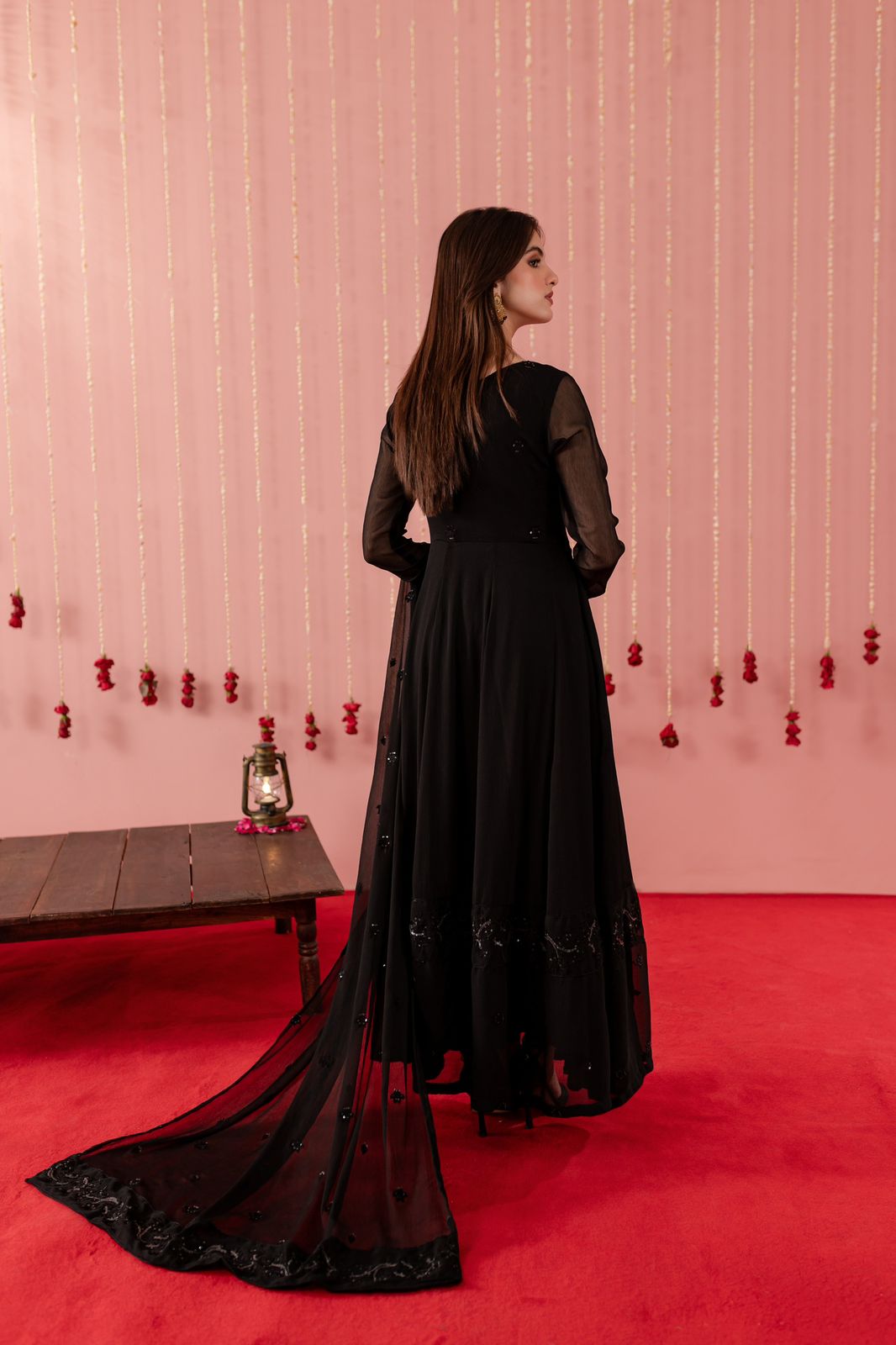 Embroidered Chiffon Dress - BB3