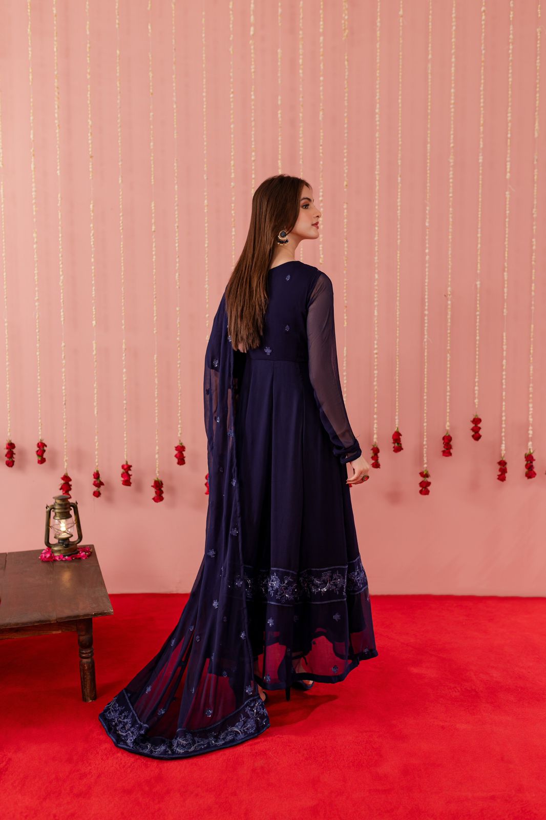 Embroidered Chiffon Dress - NB02