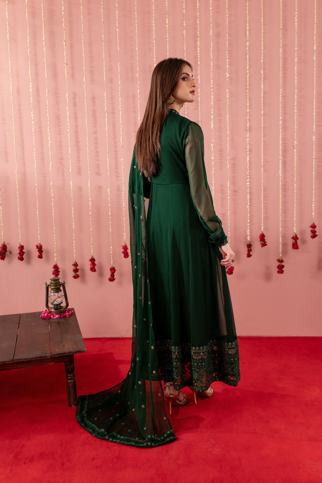 Embroidered Chiffon Dress - BG01