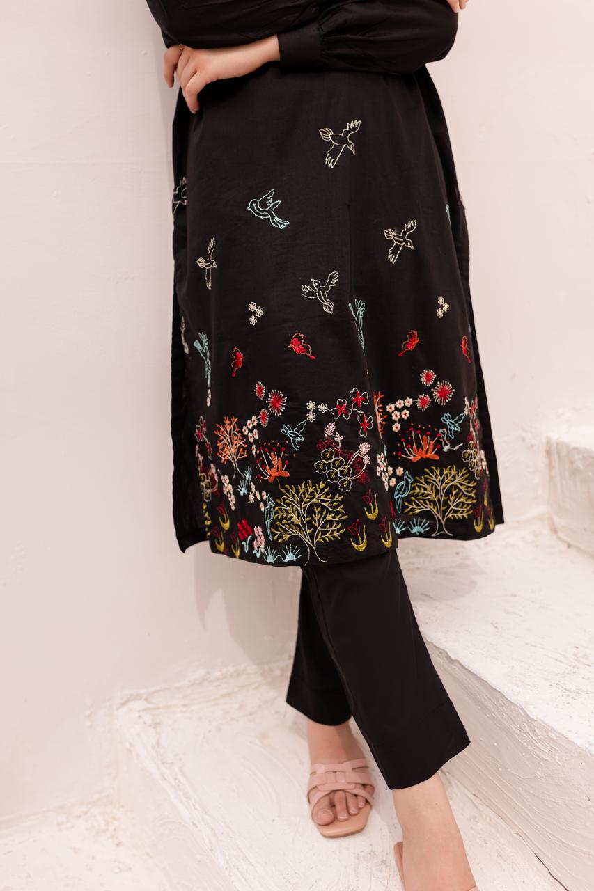 2PC Embroidered Dress-1011
