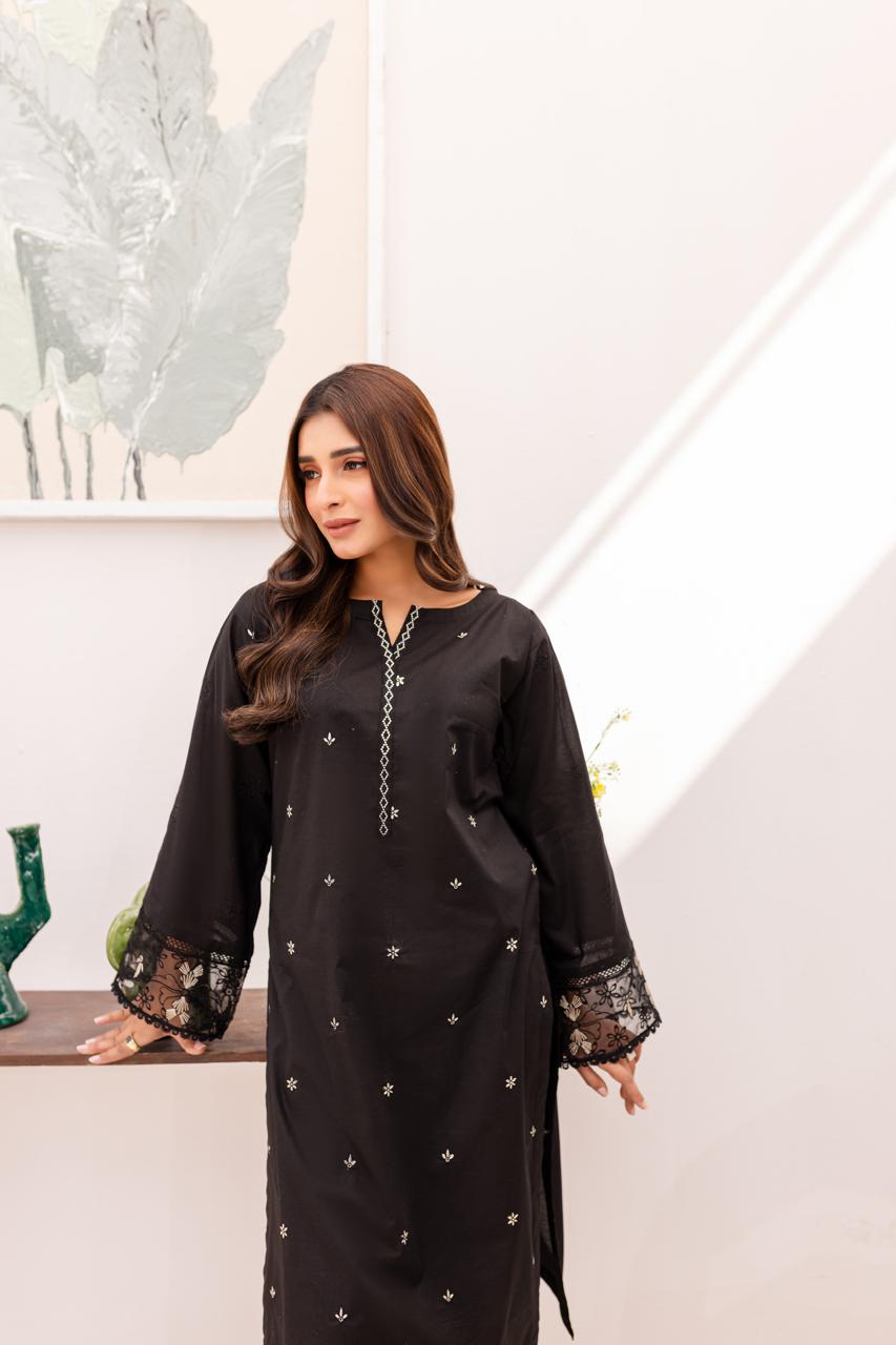 2PC Embroidered Dress- 1012