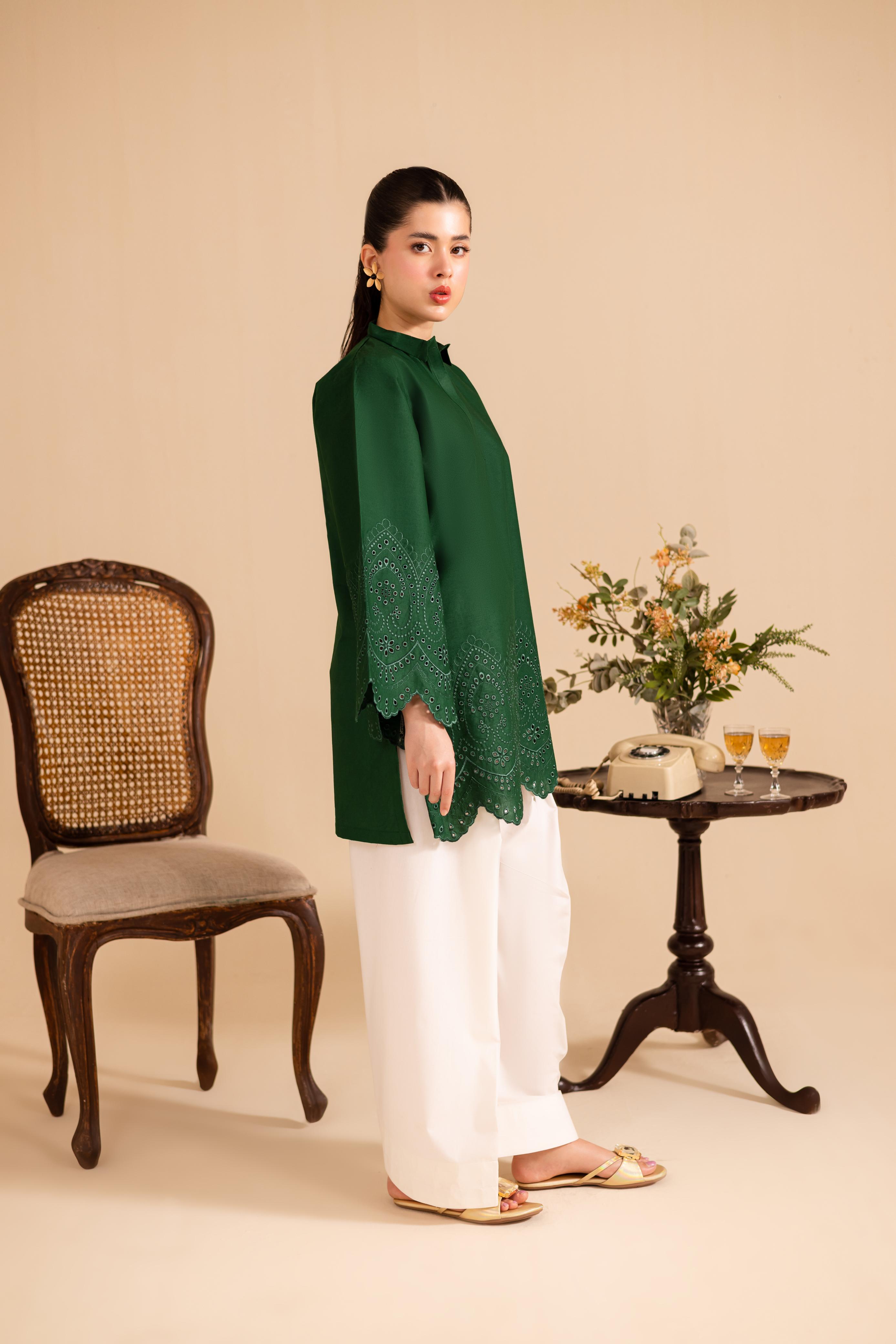 Schiffli Embroidered Co-Ord - 1148