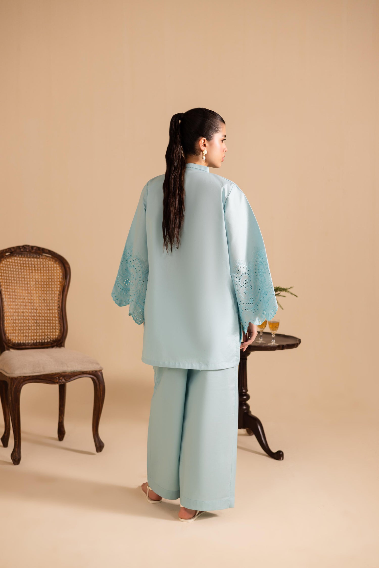 Schiffli Embroidered Co-Ord - 1152