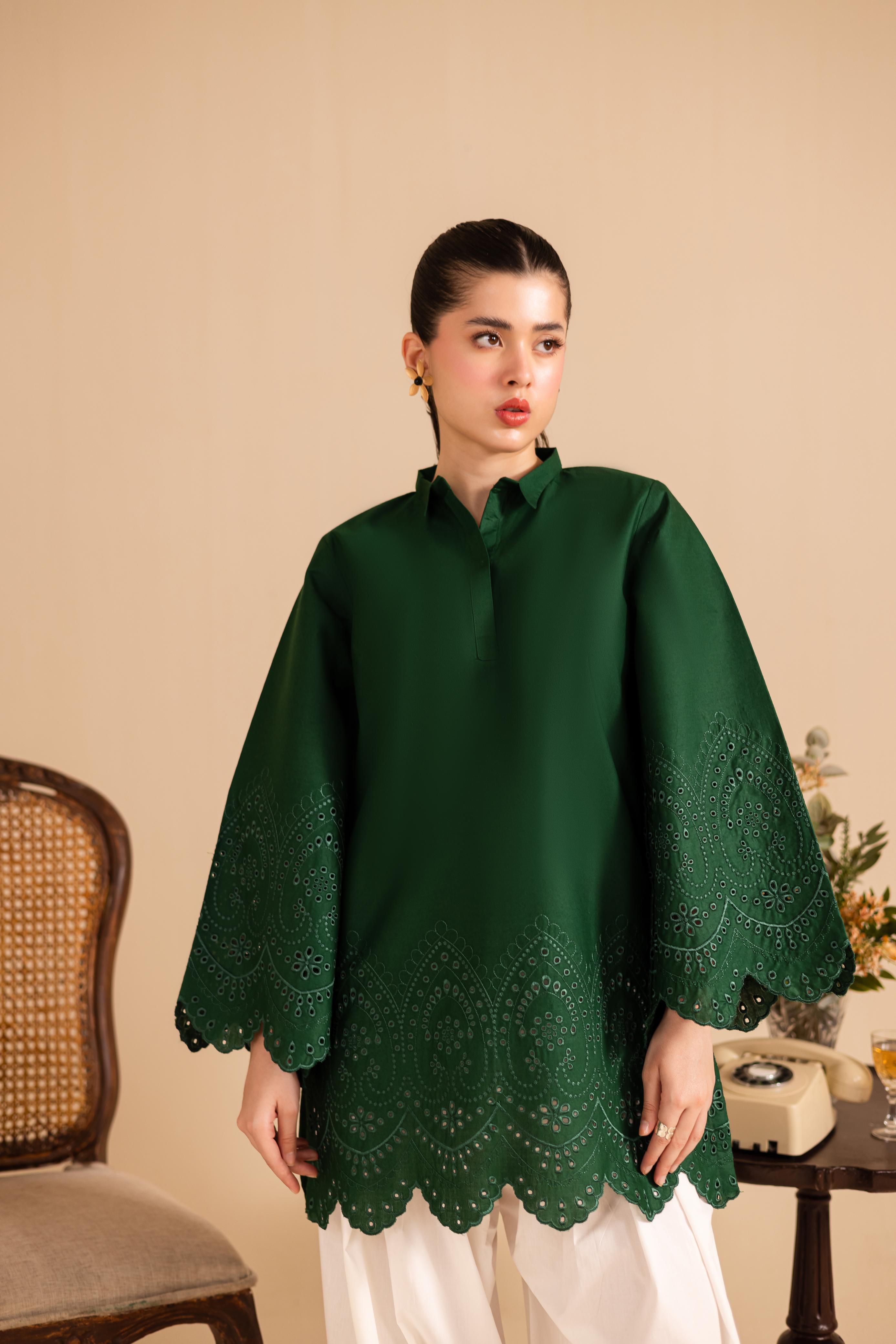 Schiffli Embroidered Co-Ord - 1148