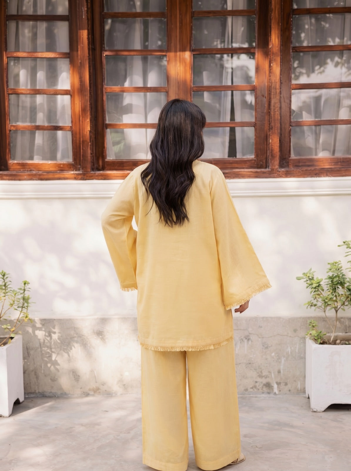 2 PC Lawn Solid FSK 03 – Butter Yellow