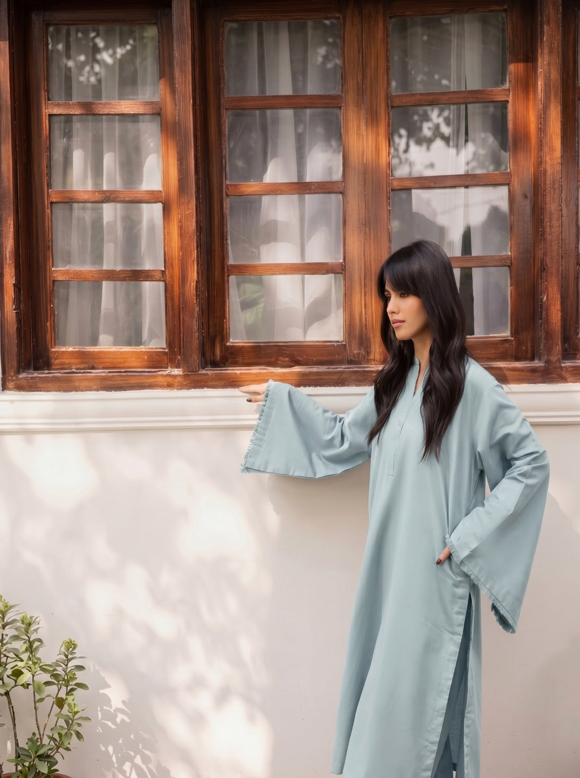 2 PC Lawn Solid FSK 03 – Sky Blue