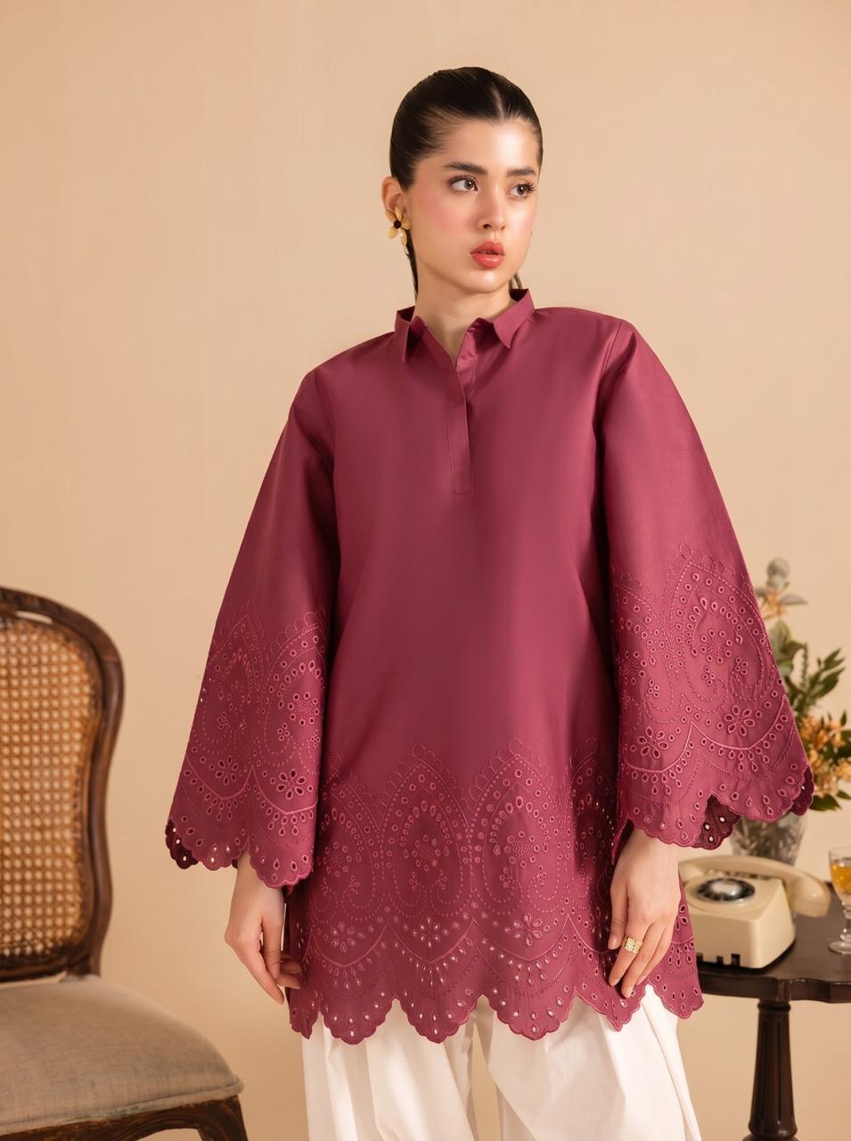 Summer Schiffli Embroidered Co-Ord - 1246