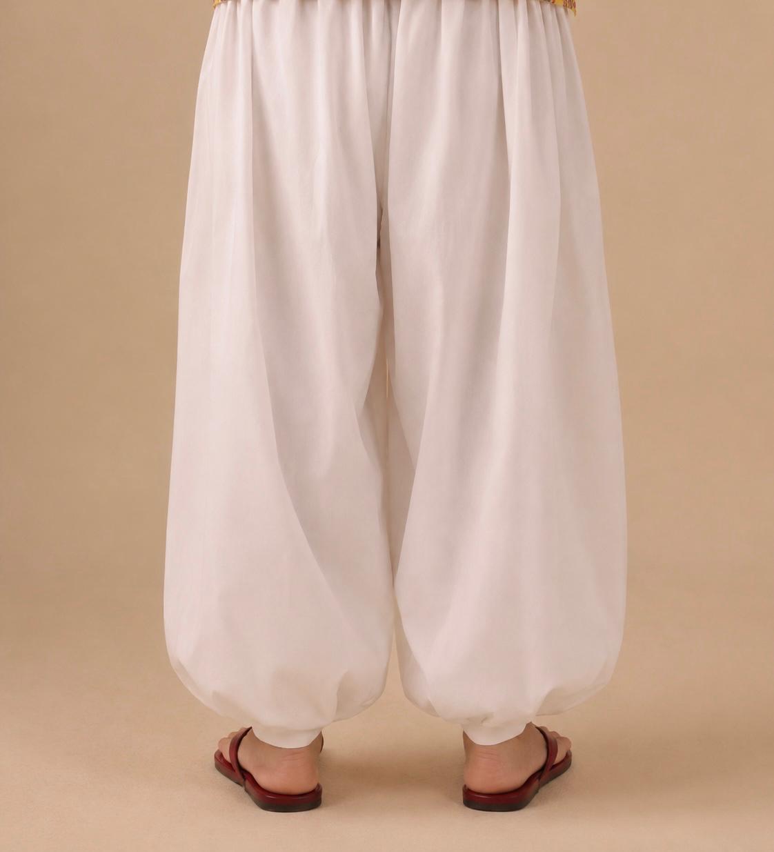 Basic White Balloon Shalwar