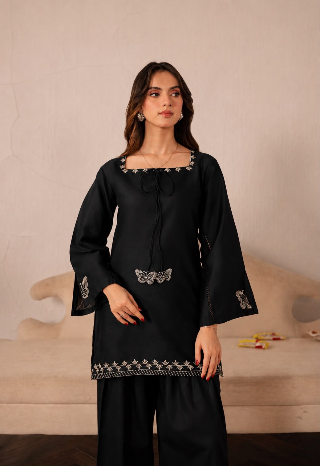 2PC Summer Embroidered Dress - 1345