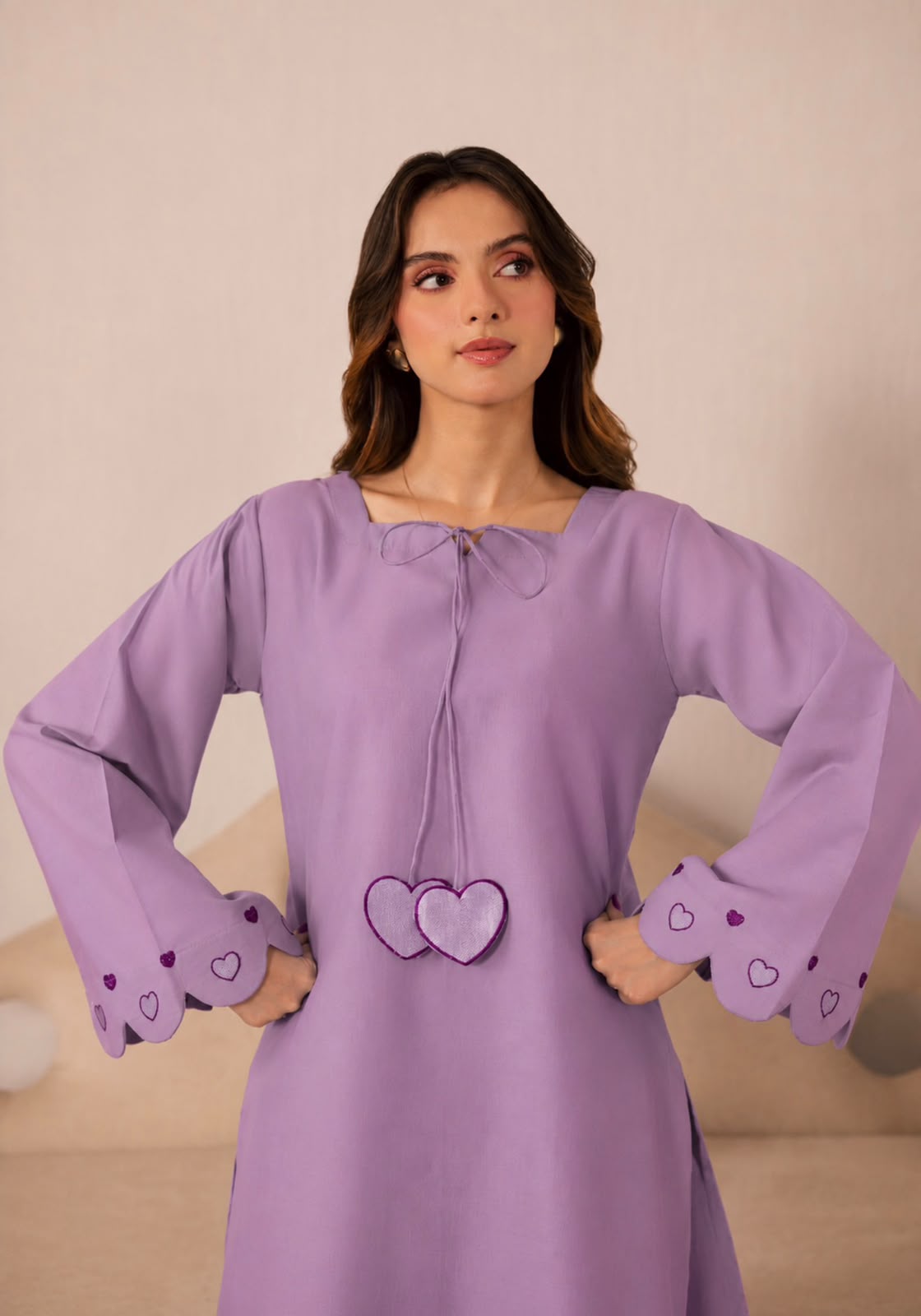 2PC Summer Embroidered Dress - 1346