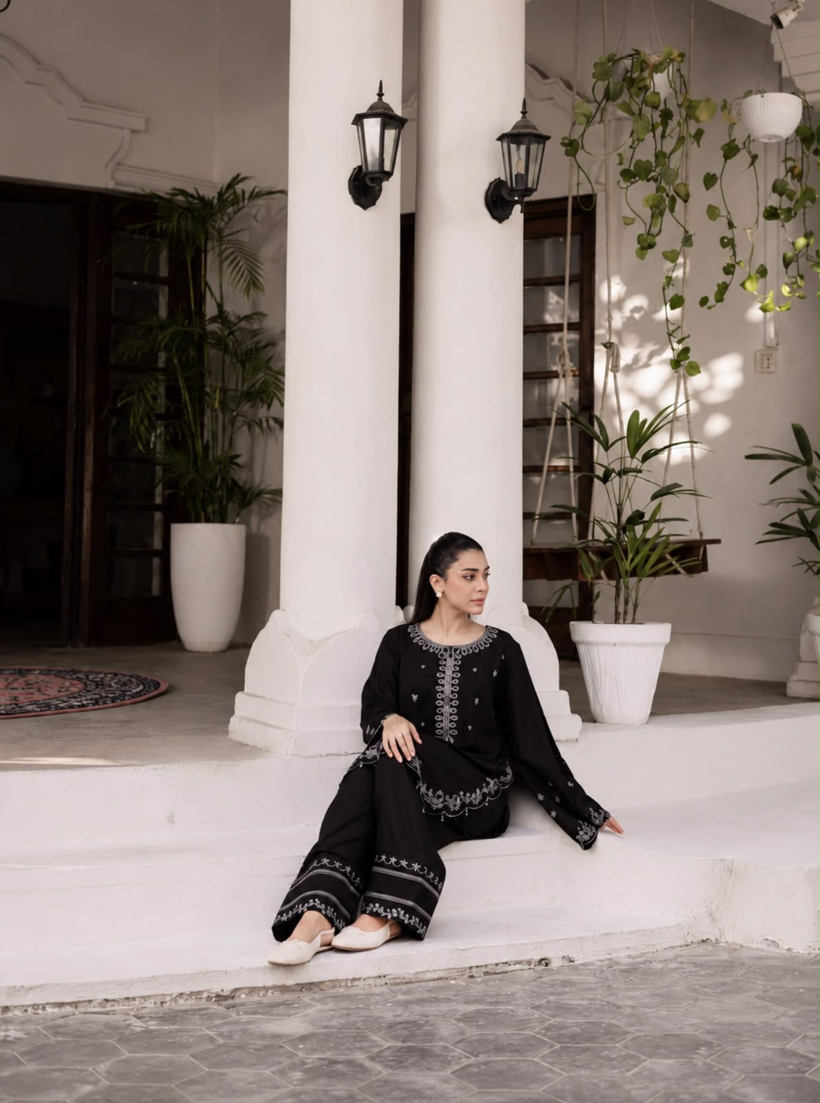 2PC Summer Embroidered Dress - 1332