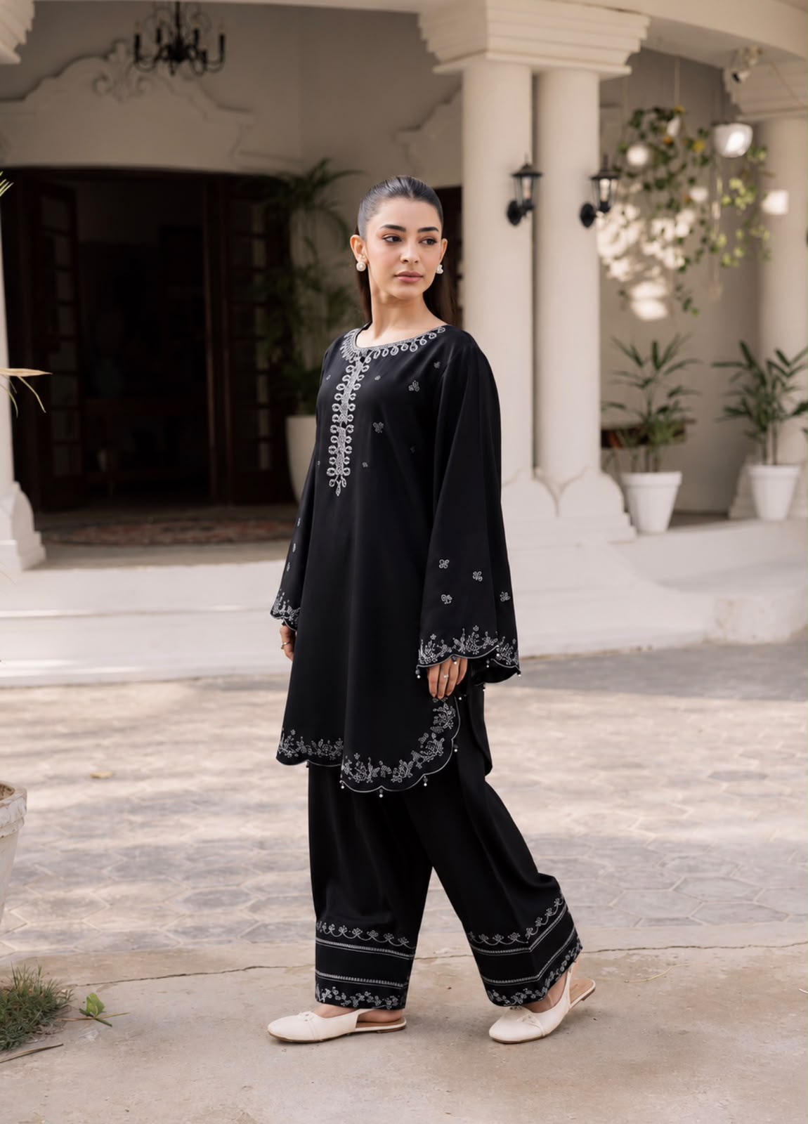 2PC Summer Embroidered Dress - 1332