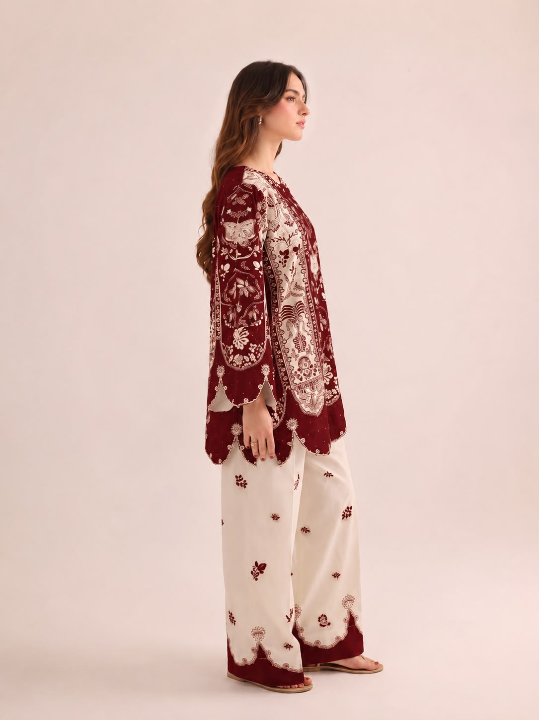 2PC Summer Lawn Dress- PRT L43876