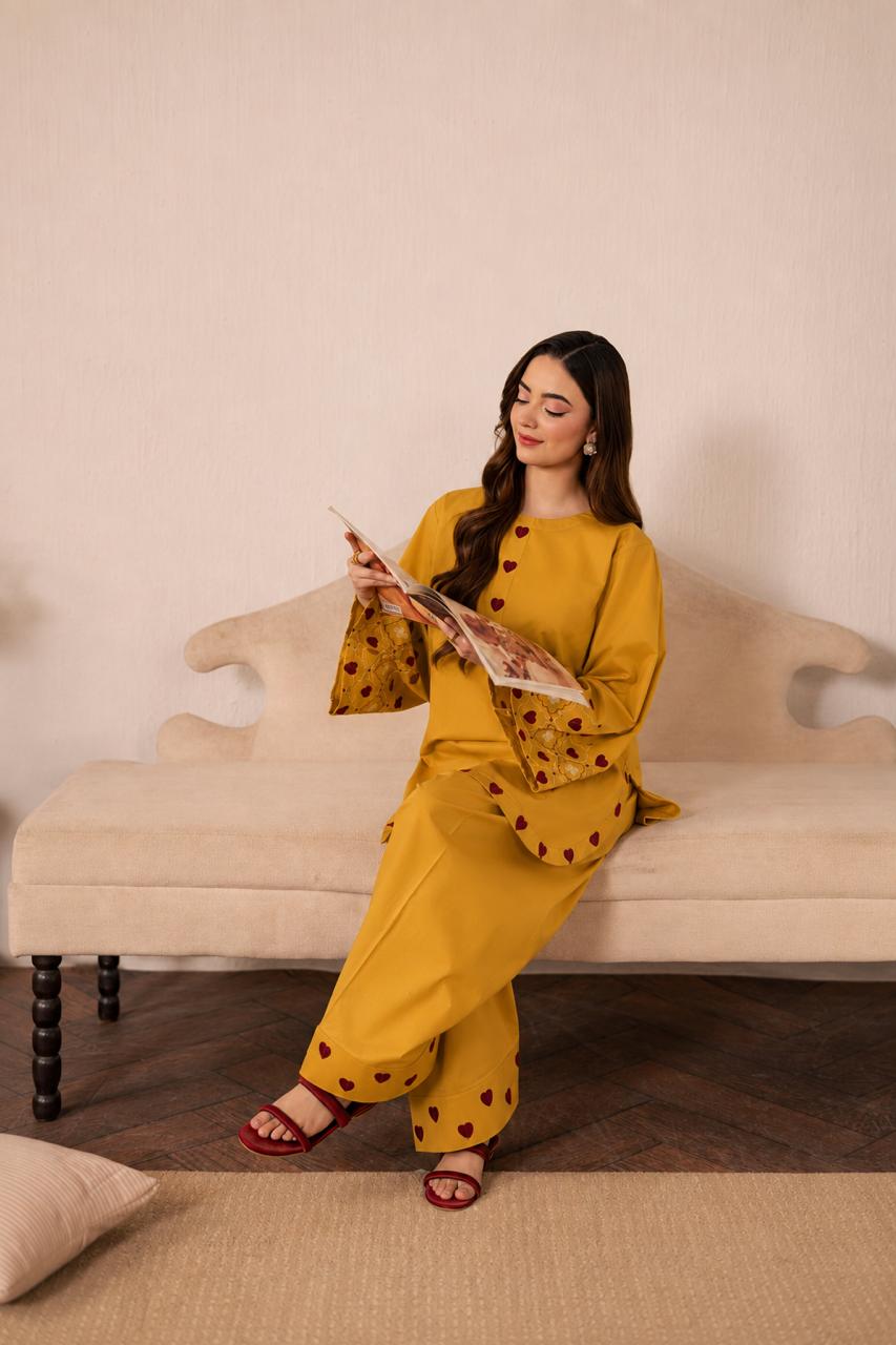 2PC Summer Embroidered Dress - 1353