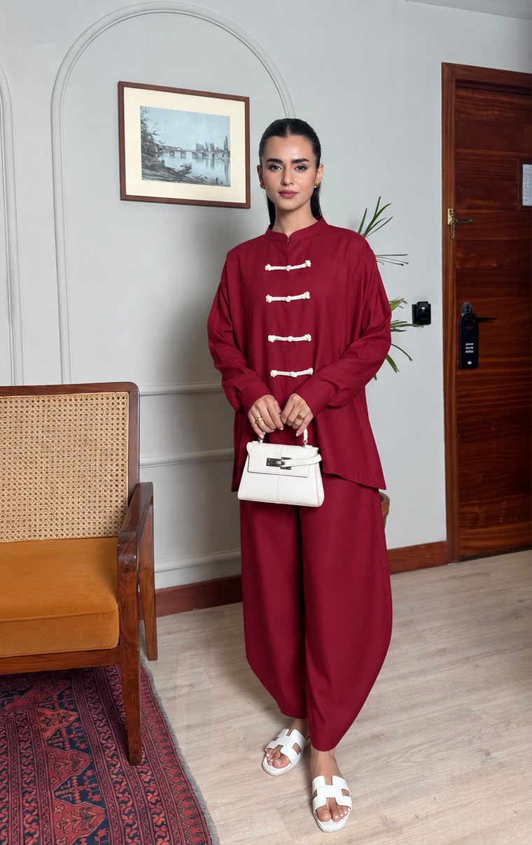 Mandarin Set - Maroon