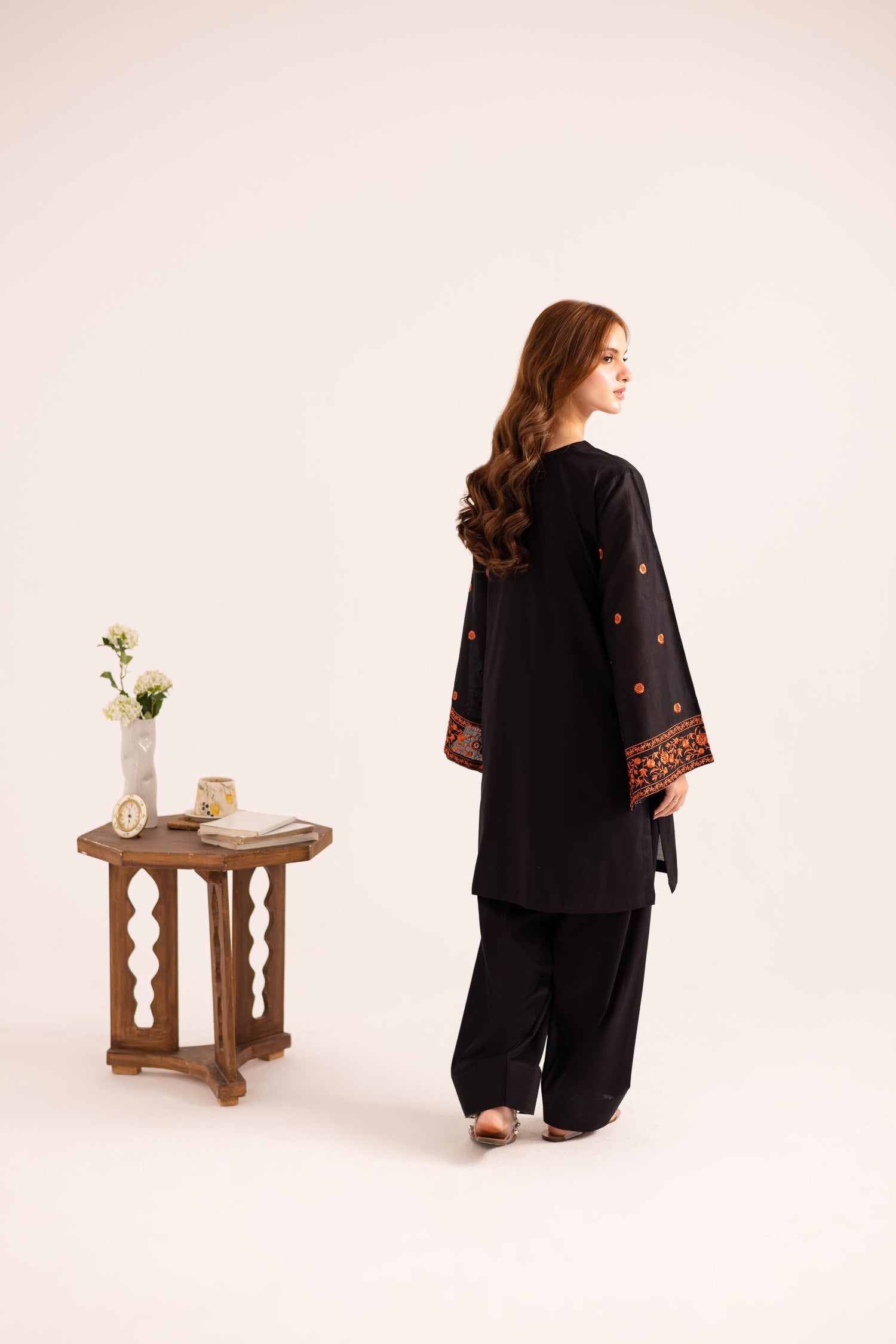 2PC Embroidered Dress - 1141