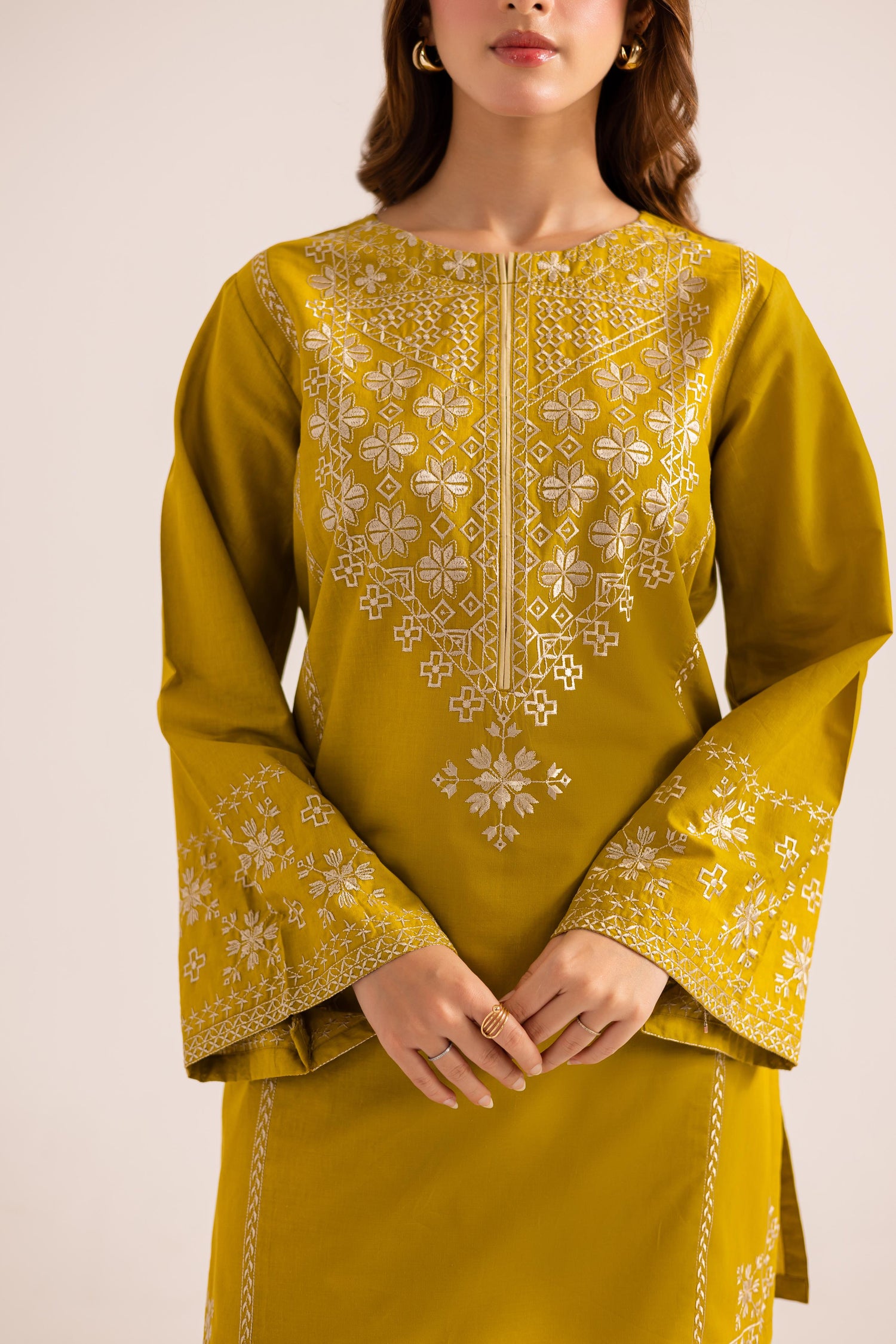 2PC Embroidered Dress - 1133