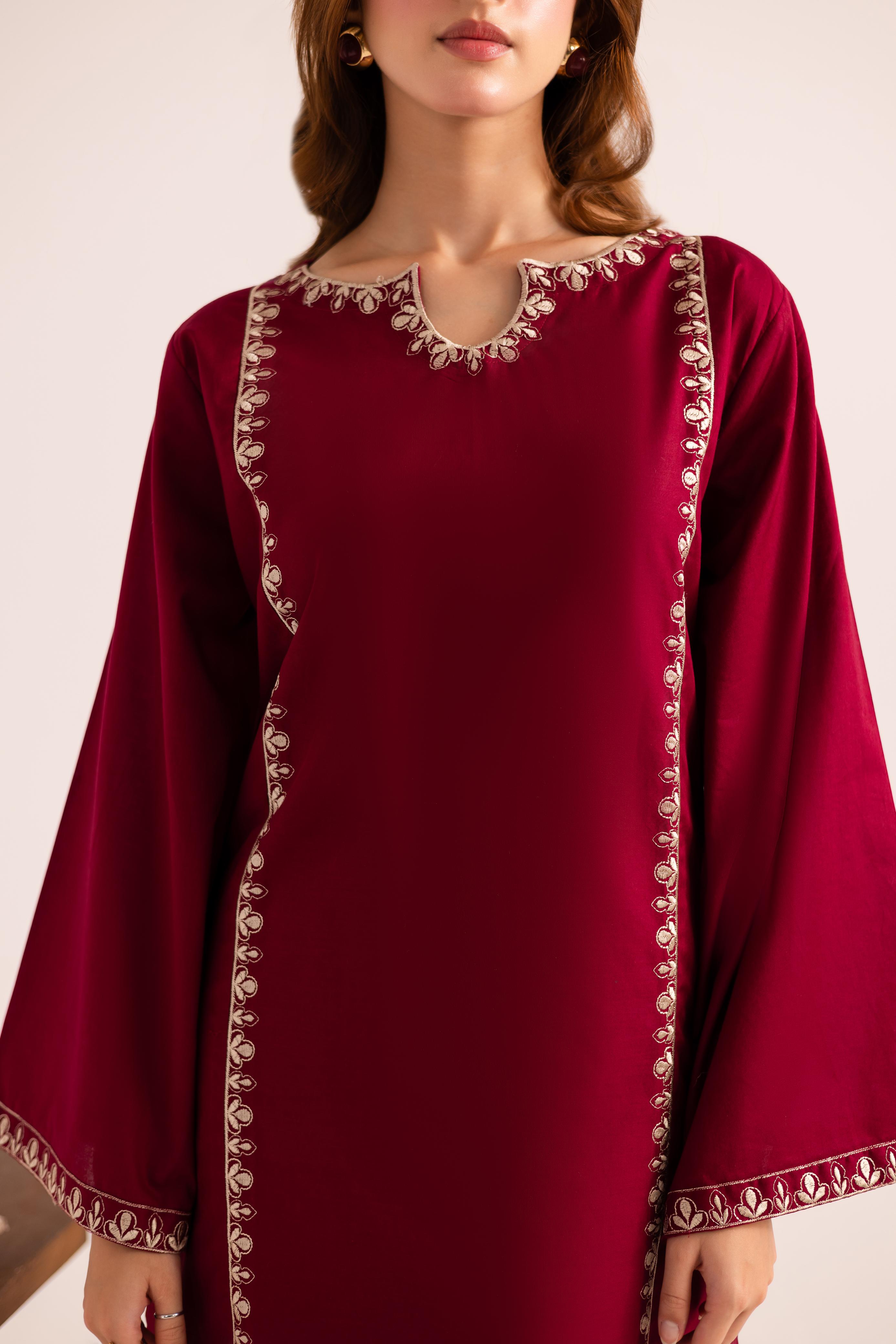 2PC Embroidered Dress - 1144
