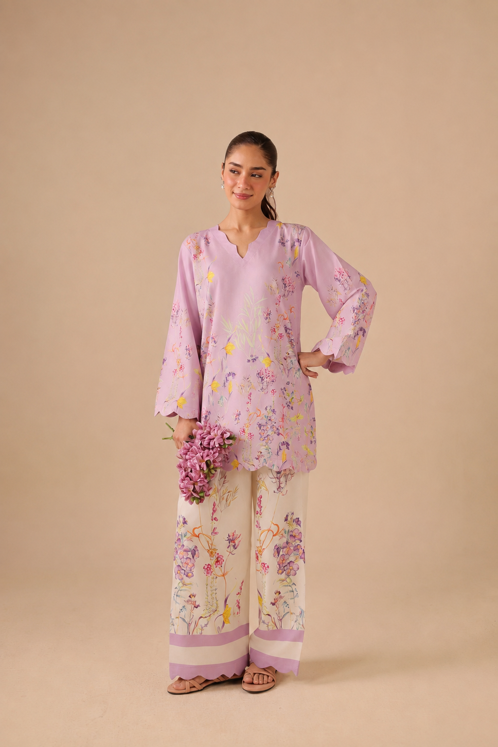 2PC Summer Lawn Dress - 44255