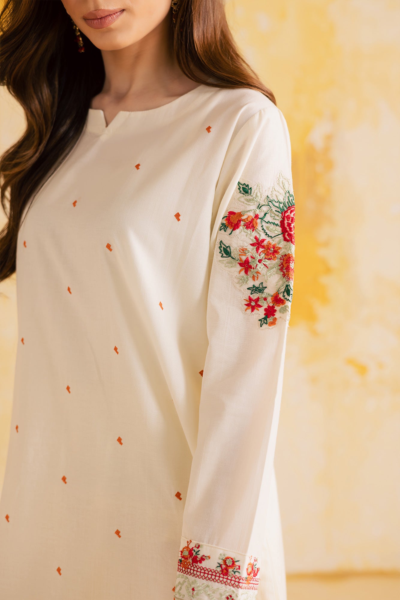 2PC Embroidered Dress - 1115